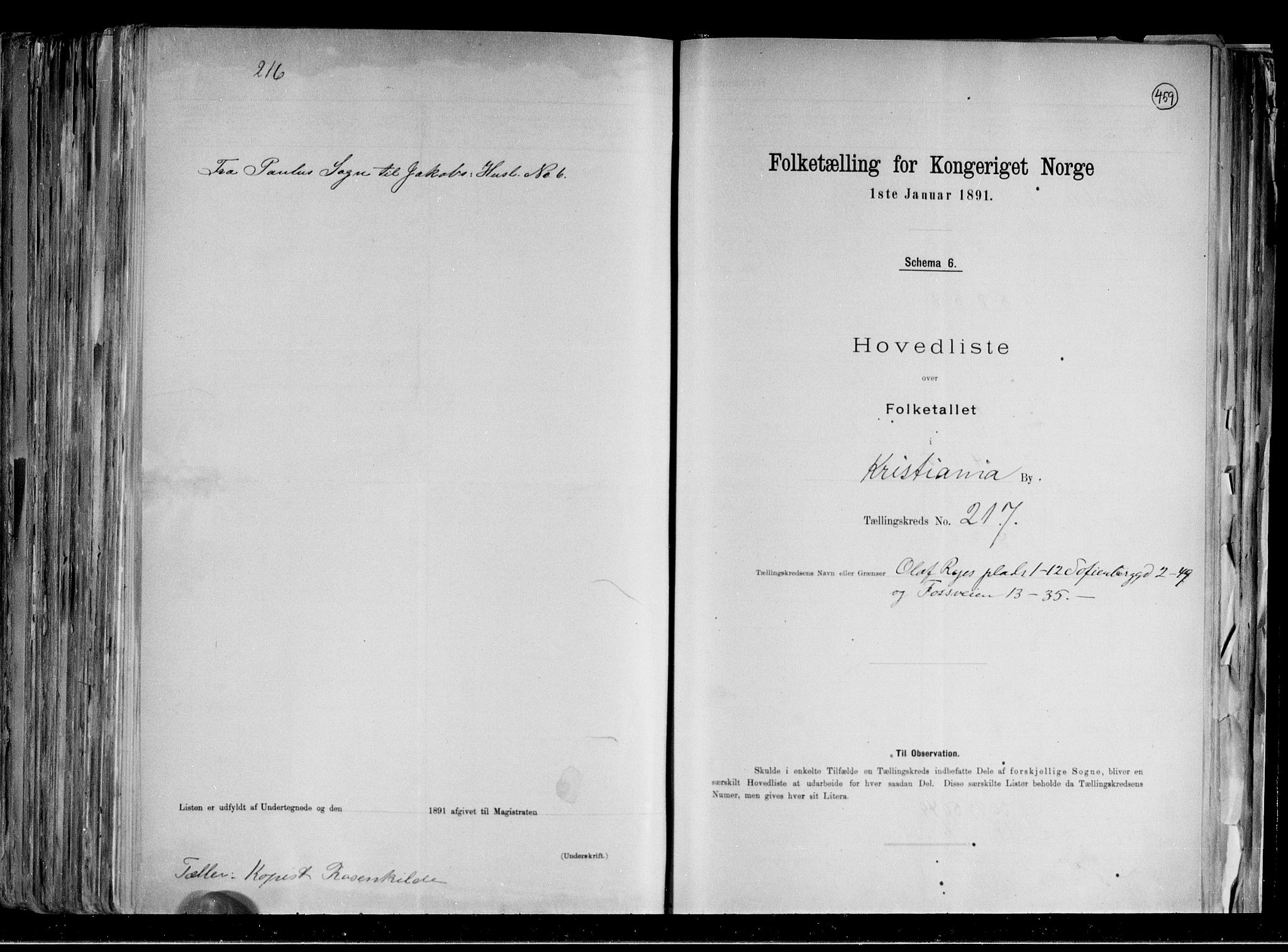 RA, Folketelling 1891 for 0301 Kristiania kjøpstad, 1891, s. 122854
