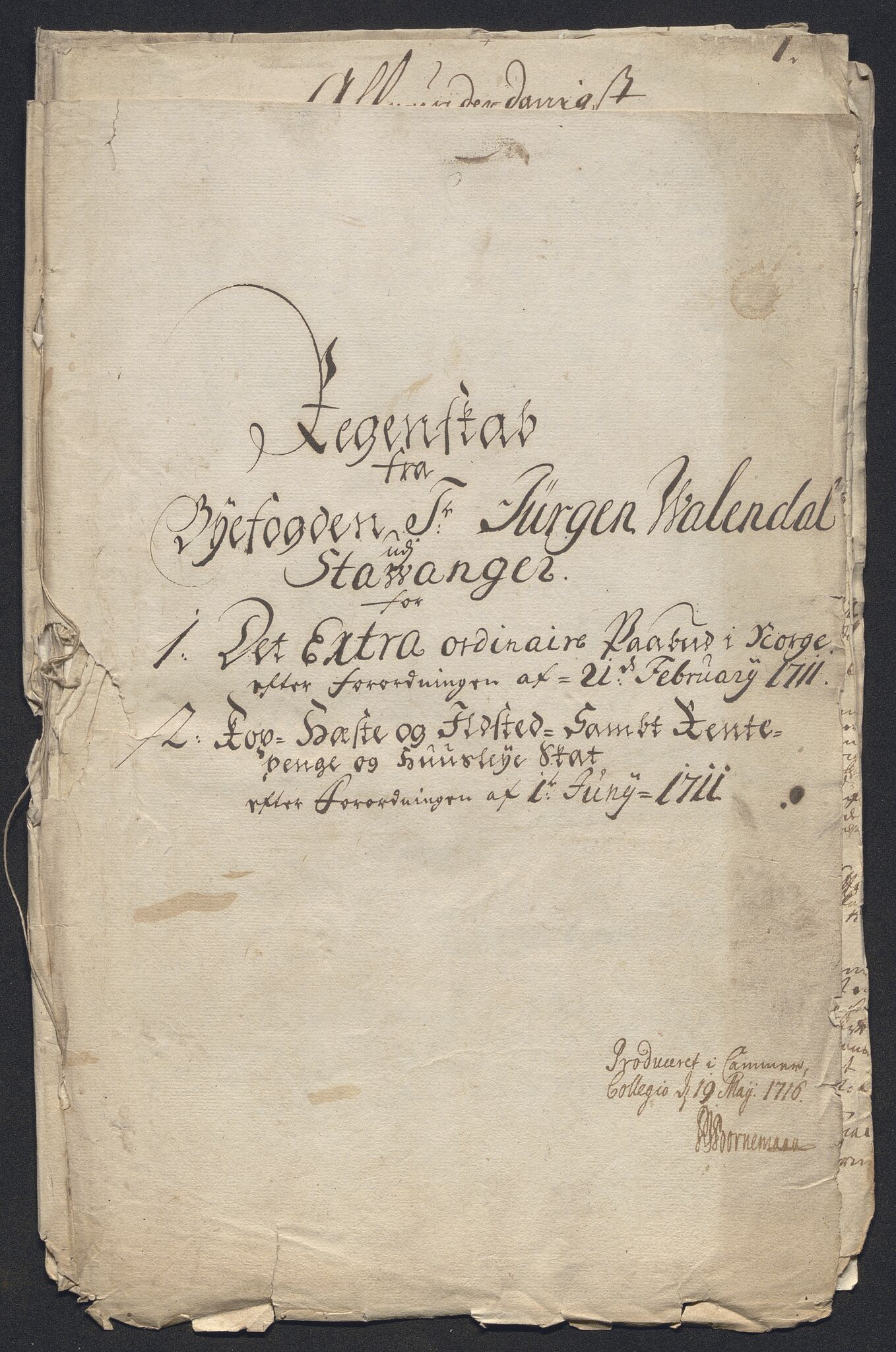 Rentekammeret inntil 1814, Reviderte regnskaper, Byregnskaper, RA/EA-4066/R/Ro/L0302: [O4] Kontribusjonsregnskap, 1687-1711, s. 308