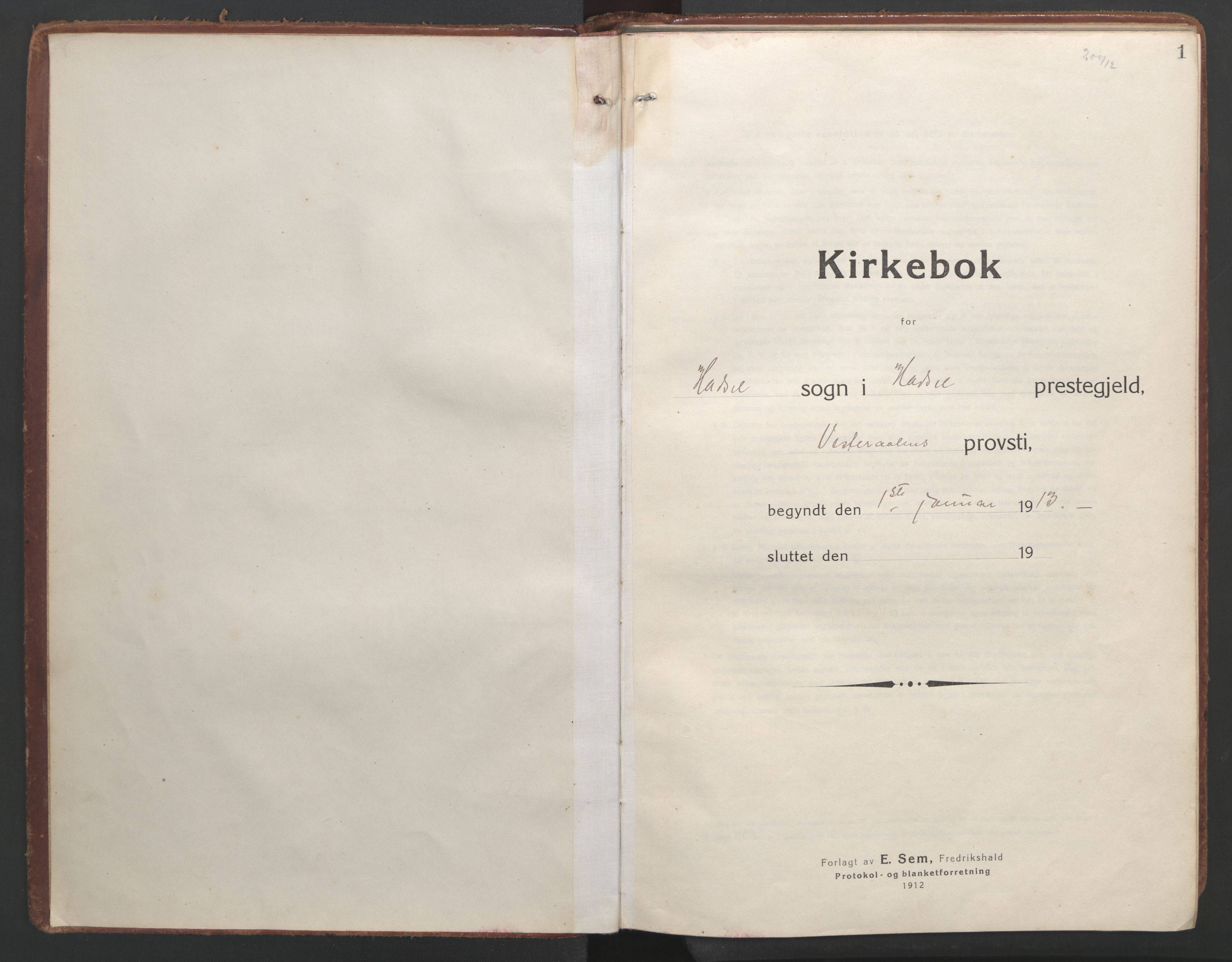 Ministerialprotokoller, klokkerbøker og fødselsregistre - Nordland, AV/SAT-A-1459/888/L1251: Ministerialbok nr. 888A17, 1913-1925, s. 1