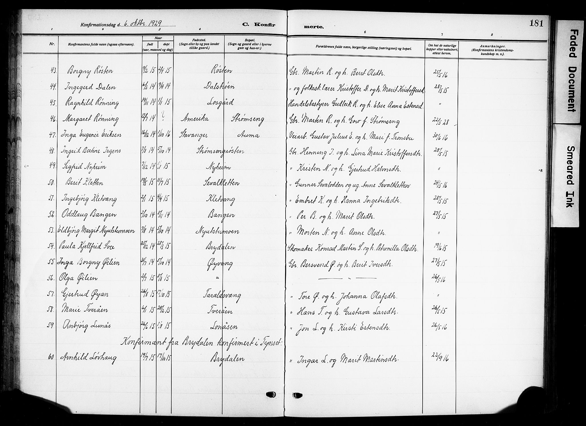 Tynset prestekontor, AV/SAH-PREST-058/H/Ha/Hab/L0011: Klokkerbok nr. 11, 1915-1930, s. 181