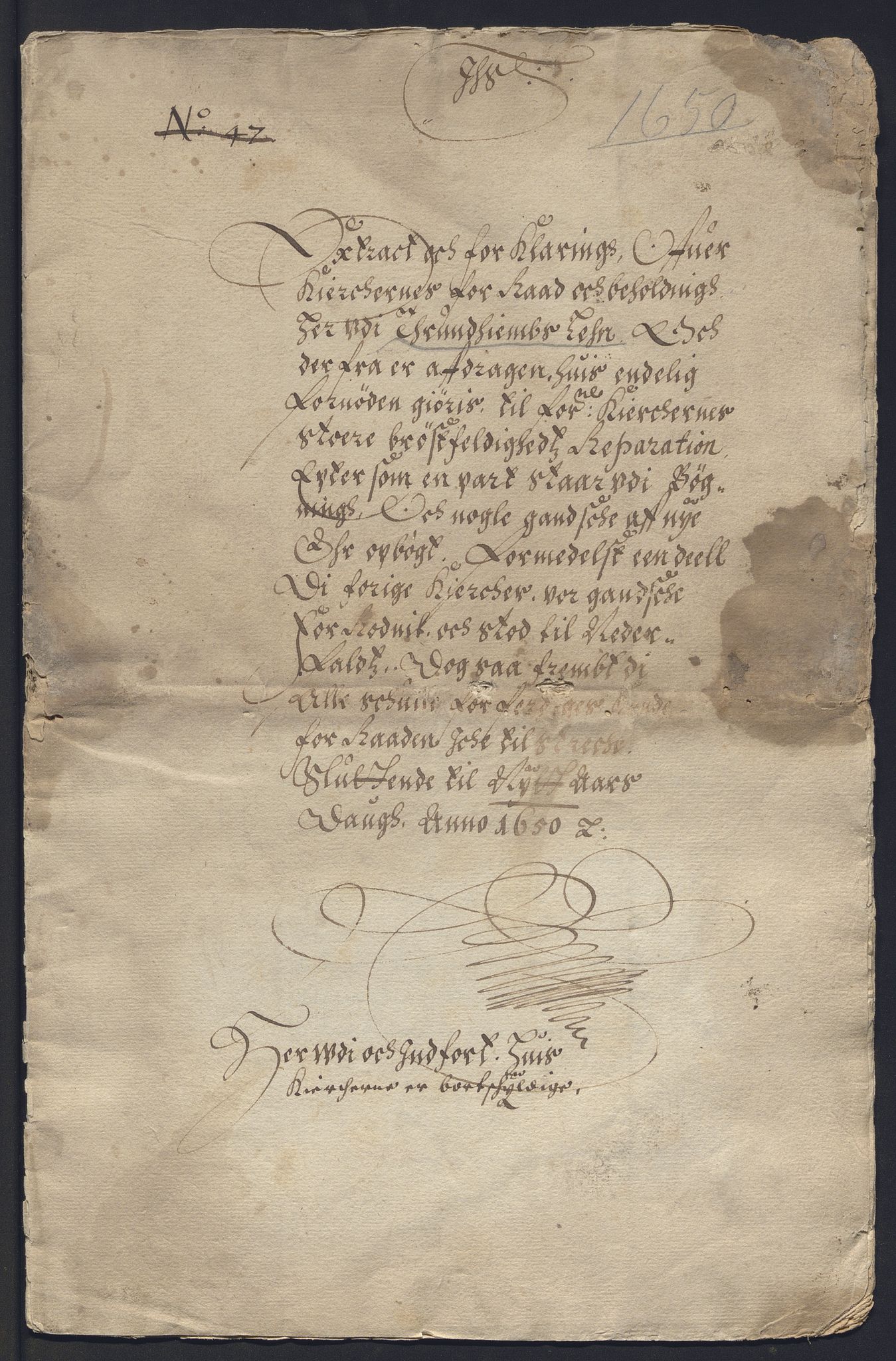 Rentekammeret inntil 1814, Reviderte regnskaper, Kirkeregnskap, RA/EA-4067/Rf/L0113: Kirkeregnskap, 1641-1656, s. 2