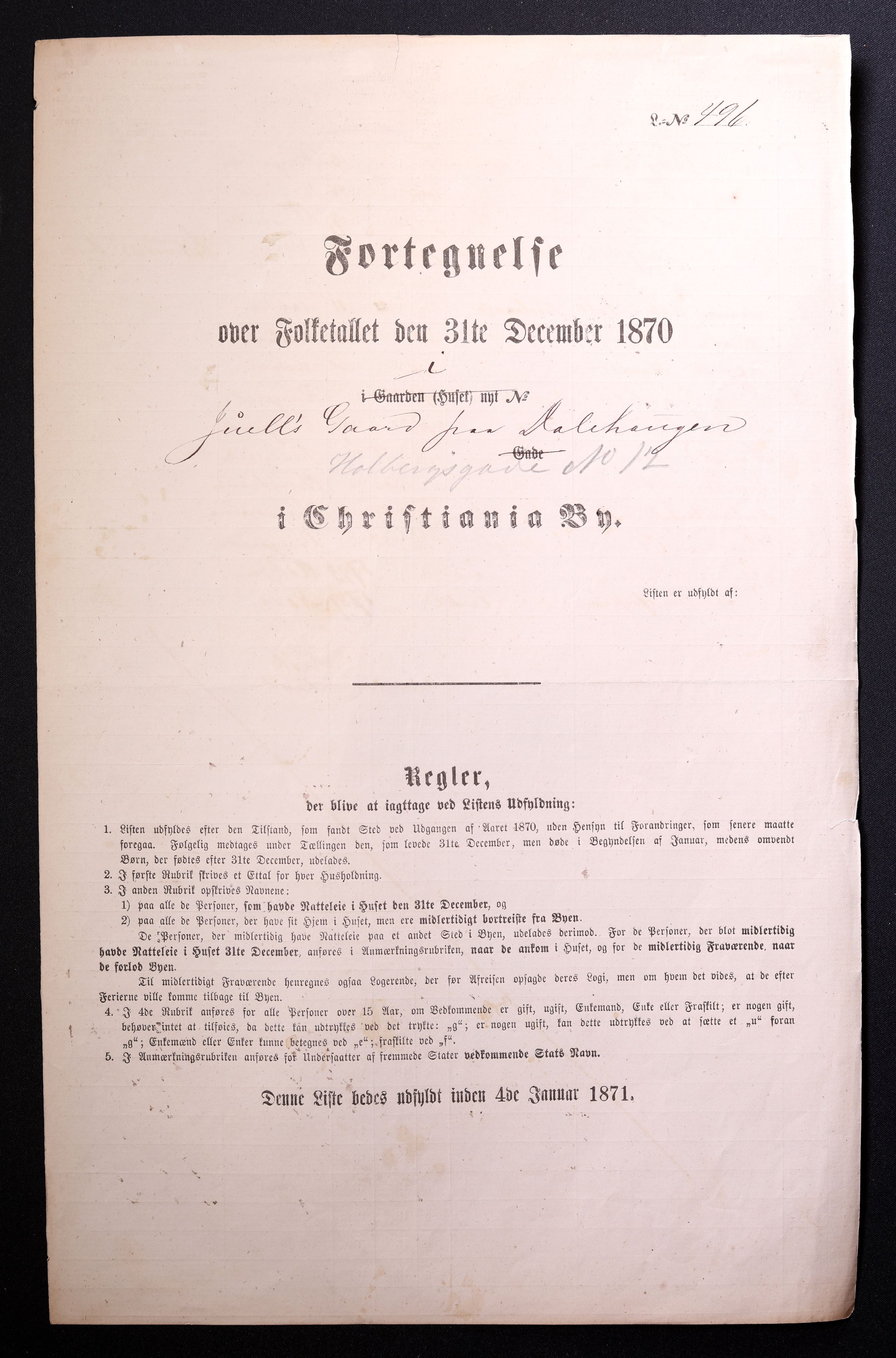 RA, Folketelling 1870 for 0301 Kristiania kjøpstad, 1870, s. 1288