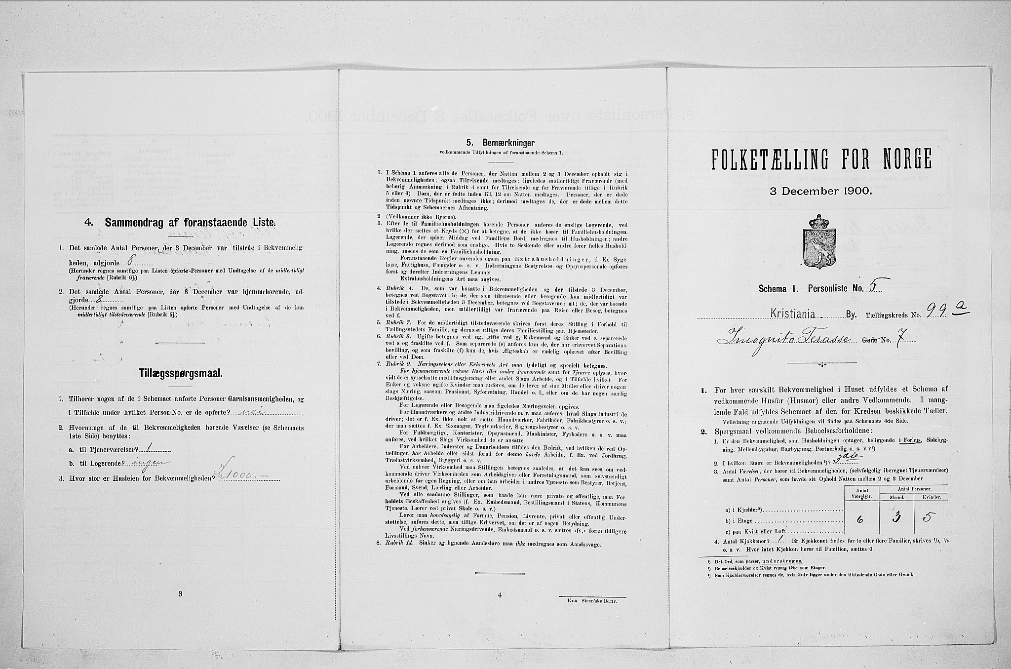 SAO, Folketelling 1900 for 0301 Kristiania kjøpstad, 1900, s. 41969
