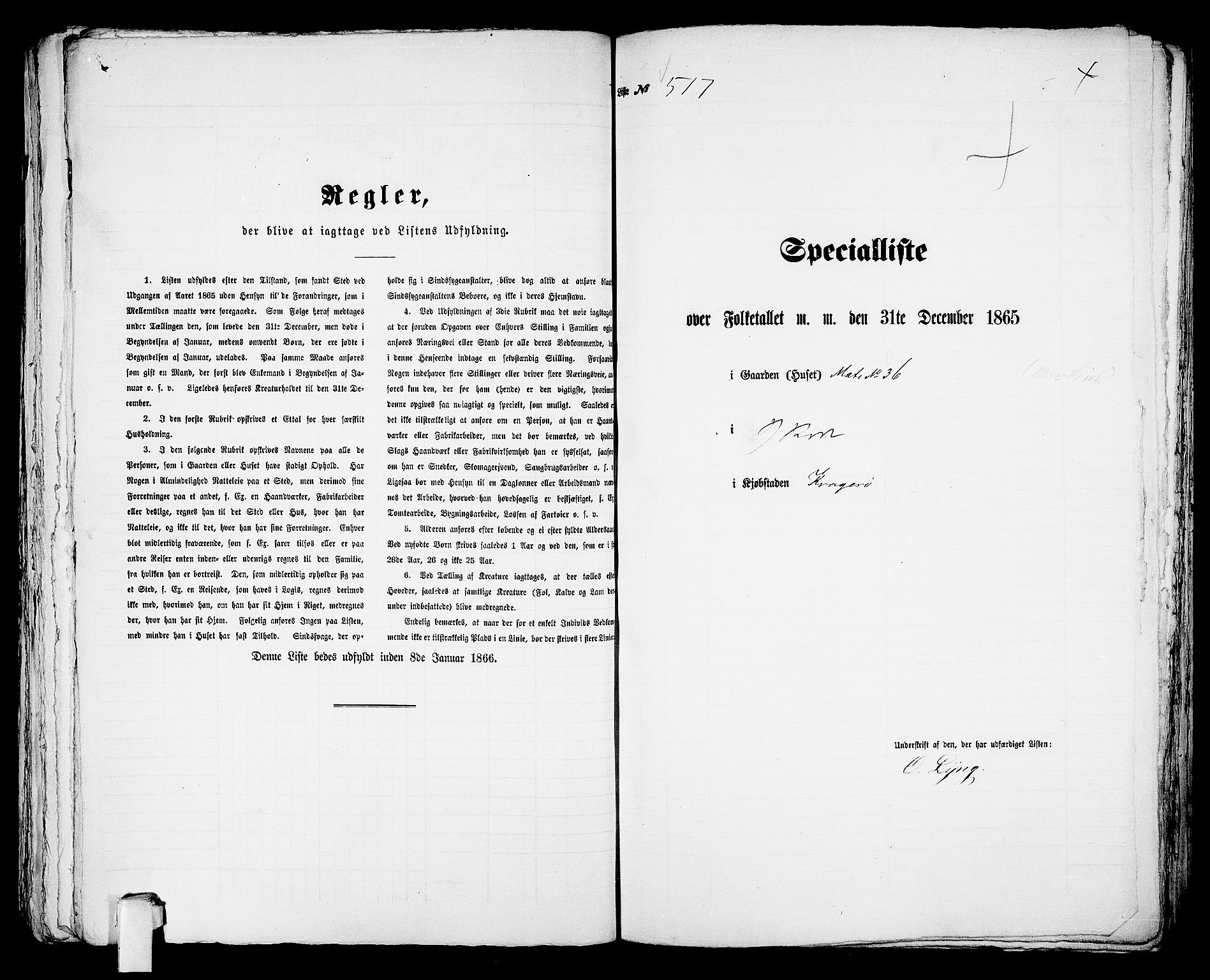 RA, Folketelling 1865 for 0801B Kragerø prestegjeld, Kragerø kjøpstad, 1865, s. 1050