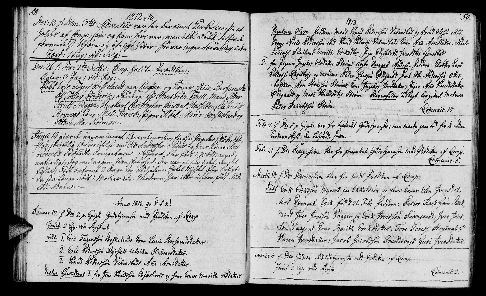 Ministerialprotokoller, klokkerbøker og fødselsregistre - Møre og Romsdal, AV/SAT-A-1454/569/L0817: Ministerialbok nr. 569A03, 1805-1819, s. 58-59