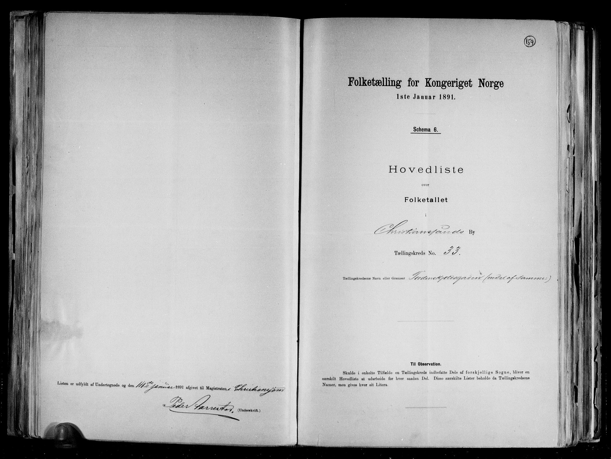 RA, Folketelling 1891 for 1001 Kristiansand kjøpstad, 1891, s. 69