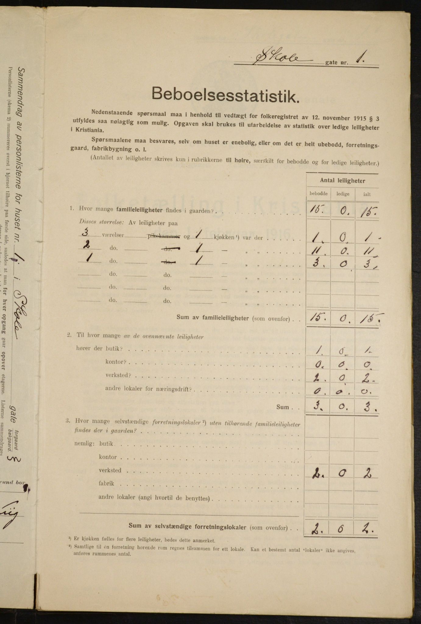 OBA, Kommunal folketelling 1.2.1916 for Kristiania, 1916, s. 98630