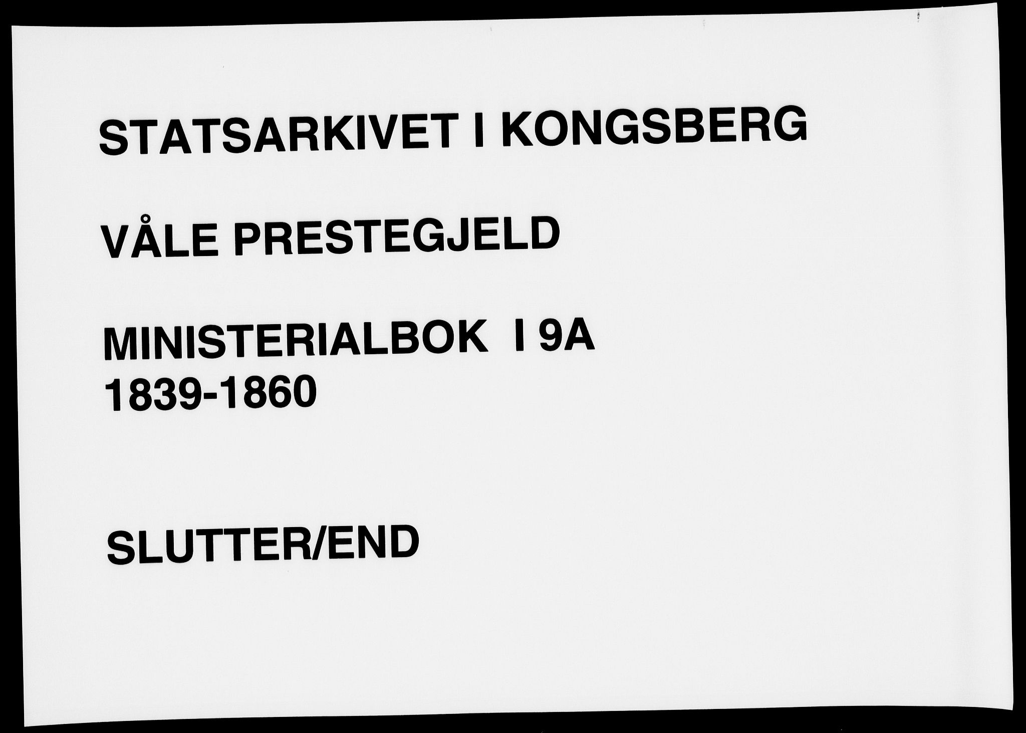 Våle kirkebøker, SAKO/A-334/F/Fa/L0009a: Ministerialbok nr. I 9A, 1839-1860