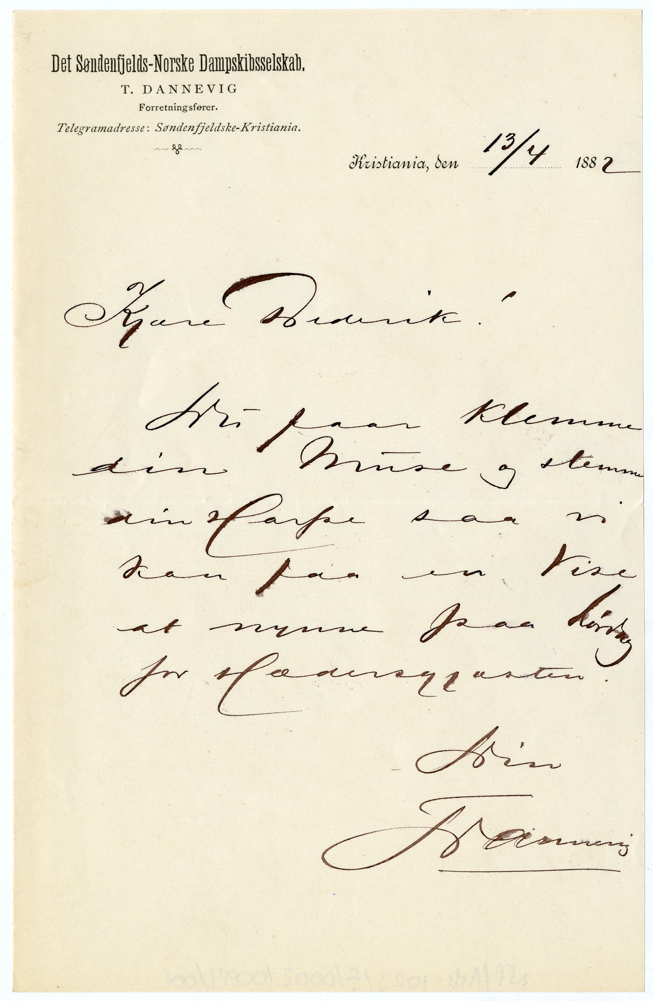 Diderik Maria Aalls brevsamling, NF/Ark-1023/F/L0002: D.M. Aalls brevsamling. B - C, 1799-1889, s. 463