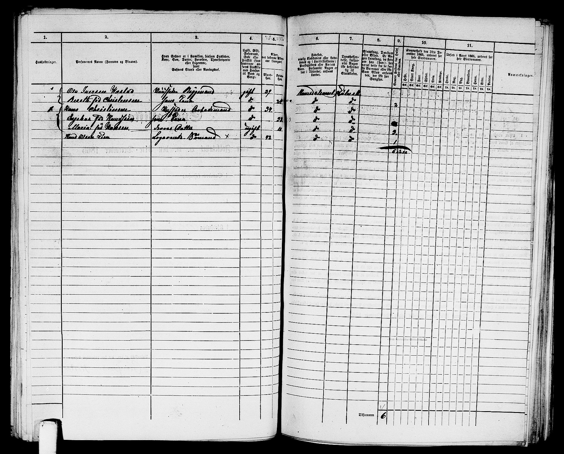 RA, Folketelling 1865 for 1503B Kristiansund prestegjeld, Kristiansund kjøpstad, 1865, s. 832