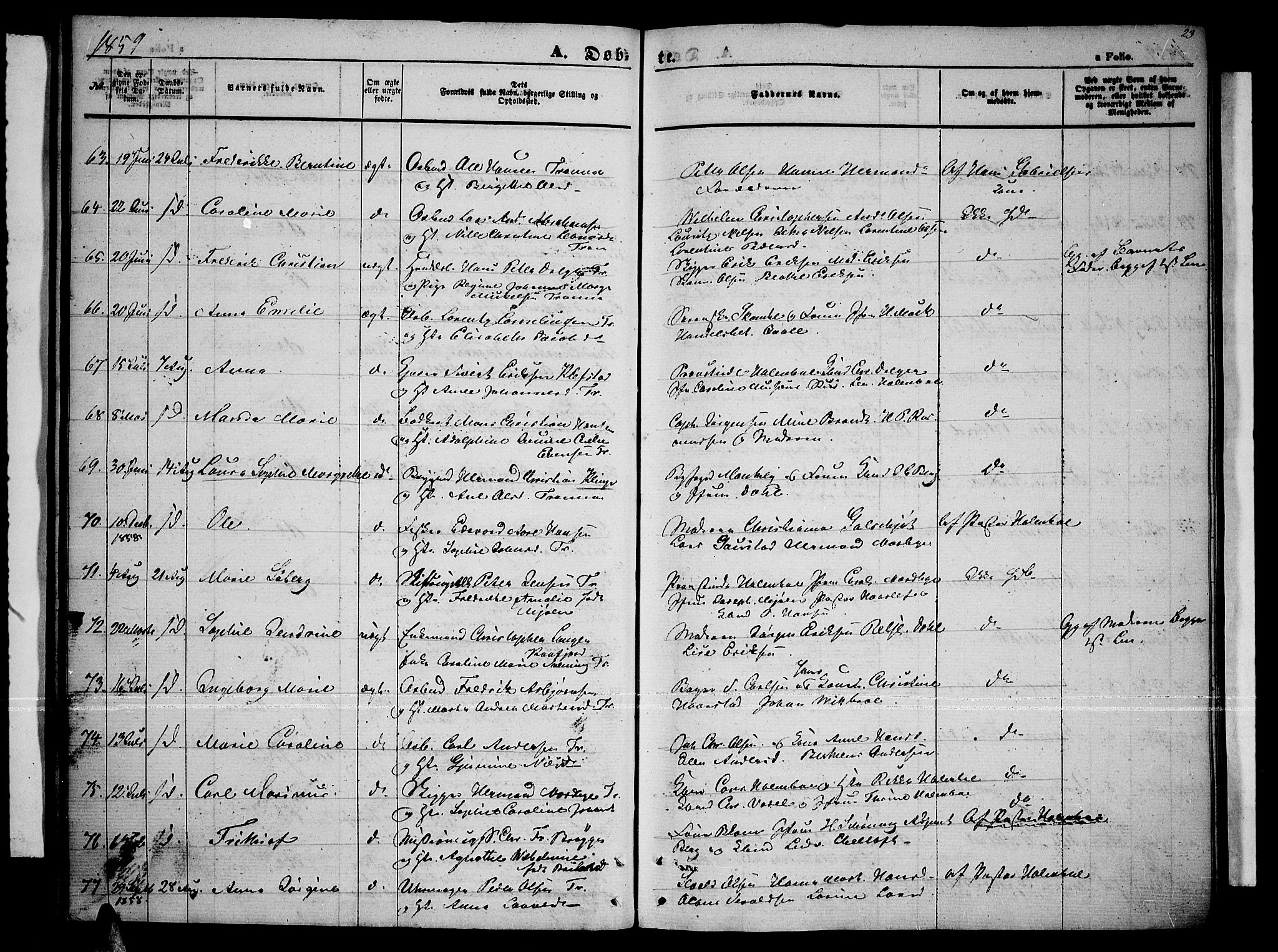 Tromsø sokneprestkontor/stiftsprosti/domprosti, AV/SATØ-S-1343/G/Gb/L0006klokker: Klokkerbok nr. 6, 1857-1866, s. 23