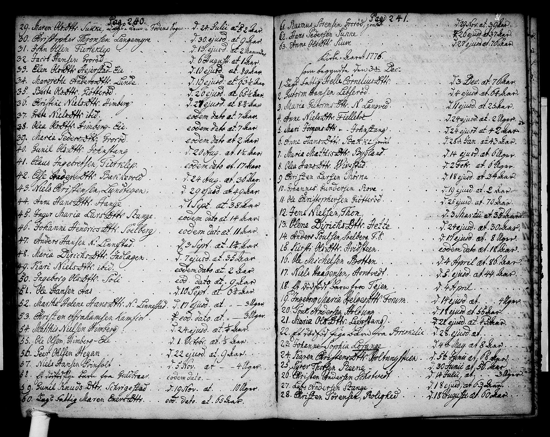 Ramnes kirkebøker, AV/SAKO-A-314/F/Fa/L0002: Ministerialbok nr. I 2, 1773-1790, s. 240-241