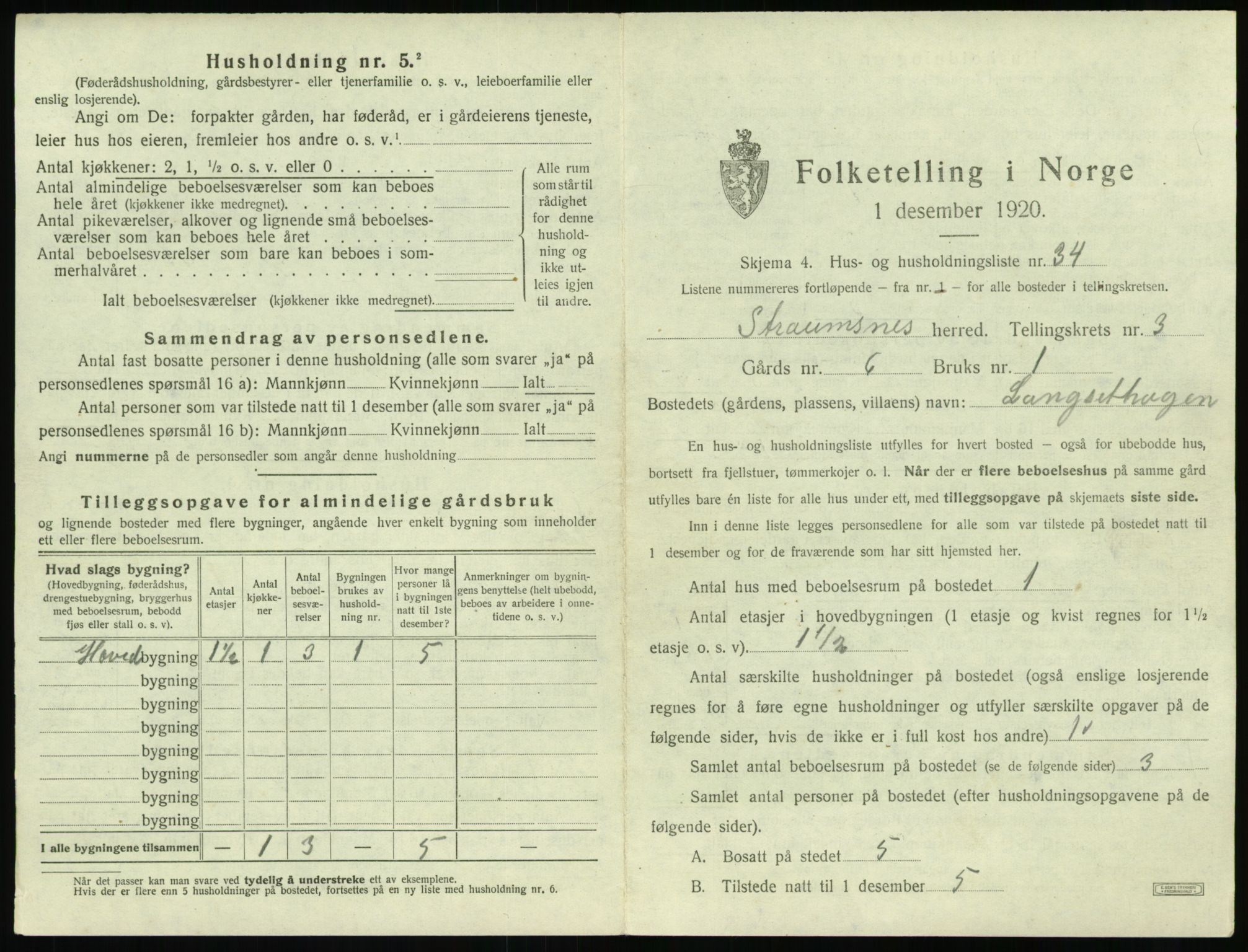 SAT, Folketelling 1920 for 1559 Straumsnes herred, 1920, s. 215