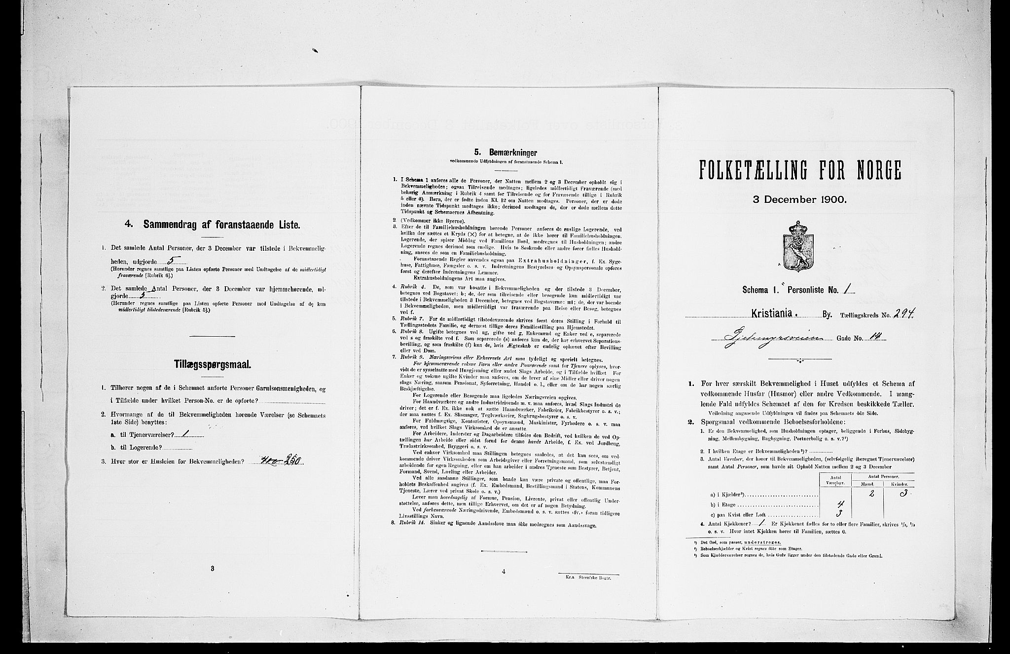 SAO, Folketelling 1900 for 0301 Kristiania kjøpstad, 1900, s. 27039