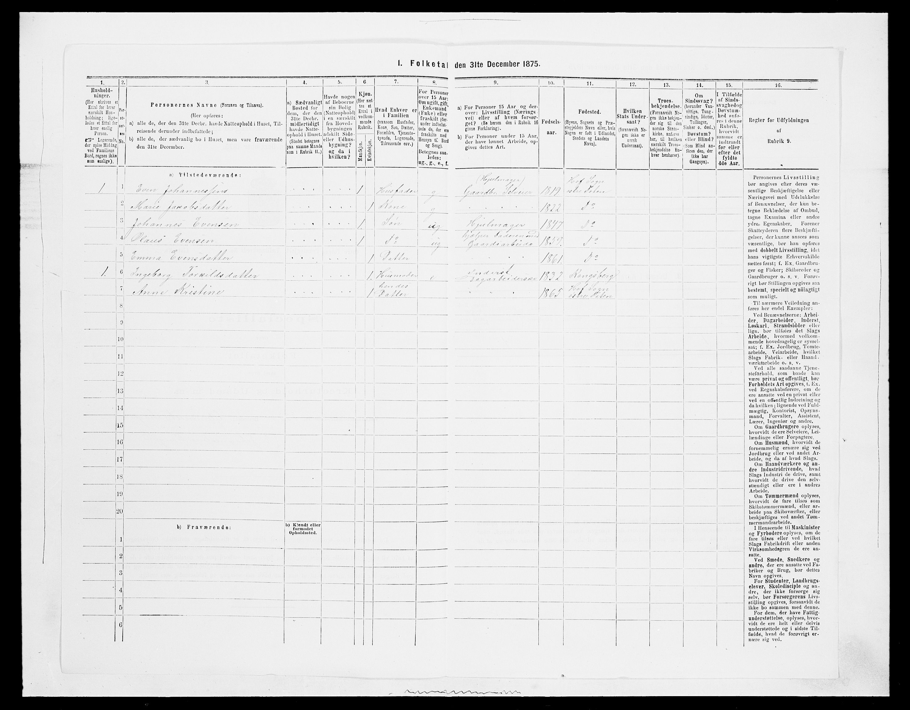 SAH, Folketelling 1875 for 0528P Østre Toten prestegjeld, 1875, s. 1447