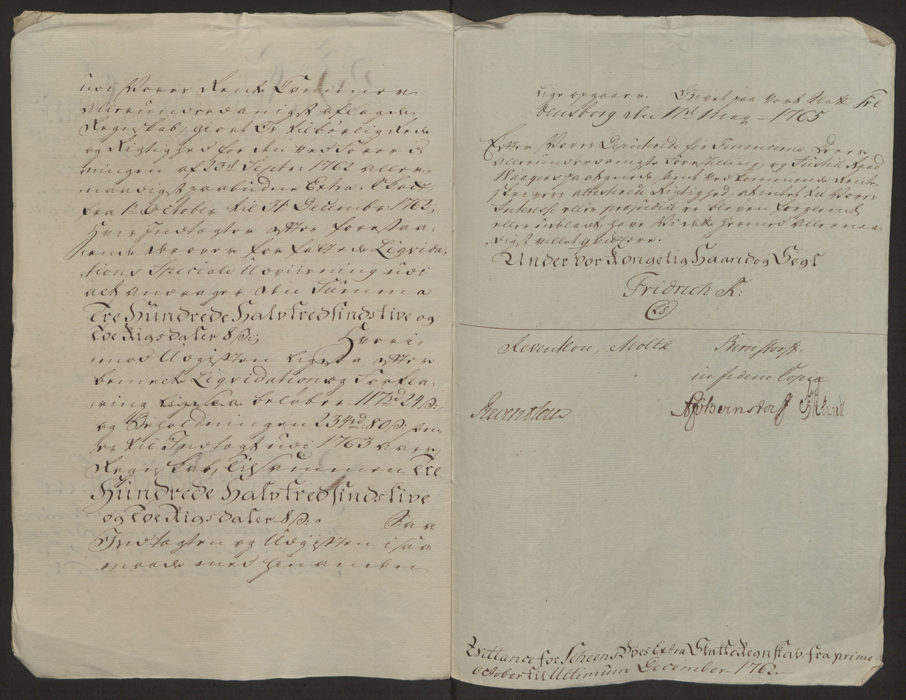 Rentekammeret inntil 1814, Reviderte regnskaper, Byregnskaper, RA/EA-4066/R/Rj/L0198/0001: [J4] Kontribusjonsregnskap / Ekstraskatt, 1762-1768, s. 9