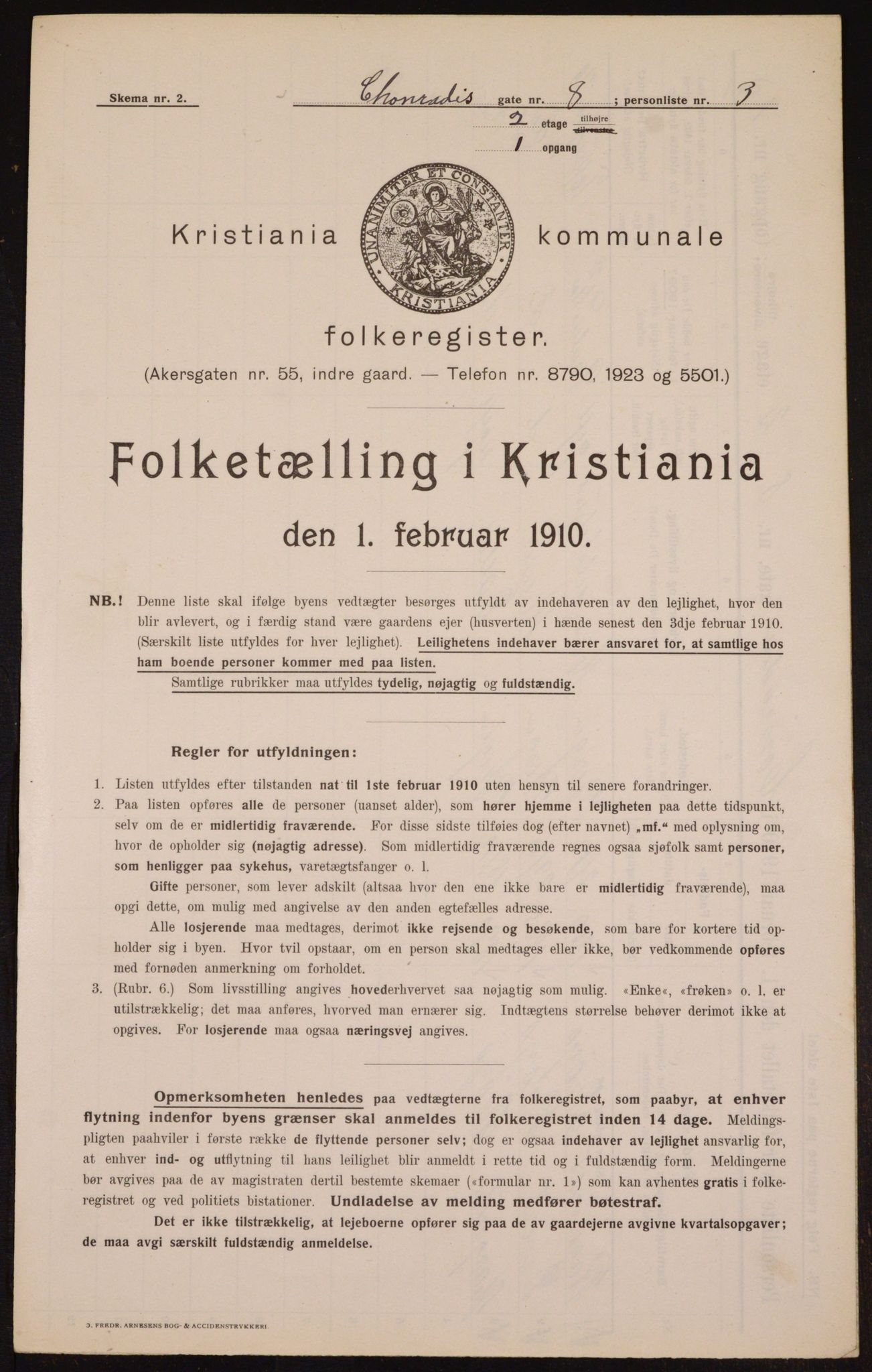 OBA, Kommunal folketelling 1.2.1910 for Kristiania, 1910, s. 13023