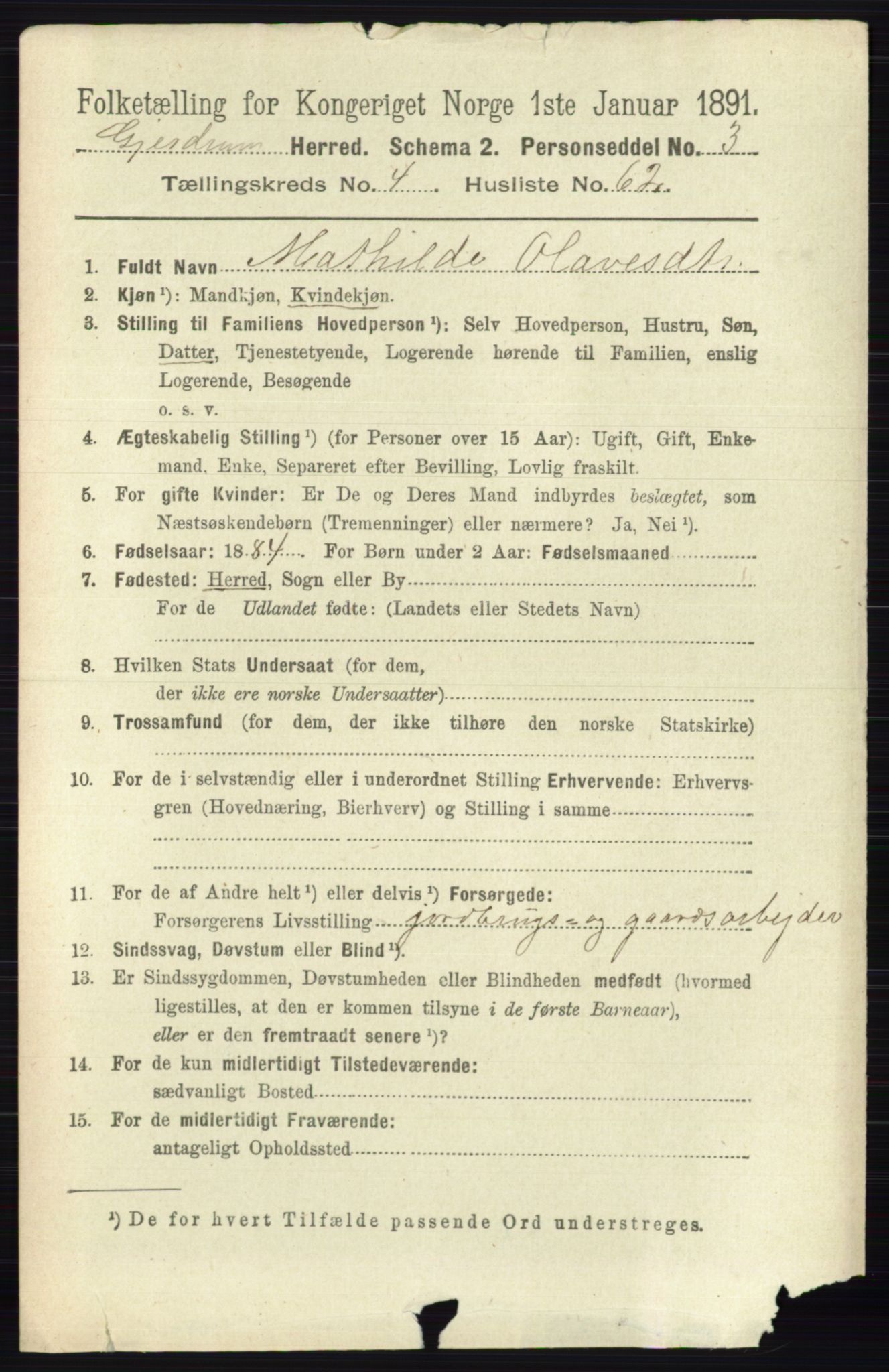 RA, Folketelling 1891 for 0234 Gjerdrum herred, 1891, s. 2166