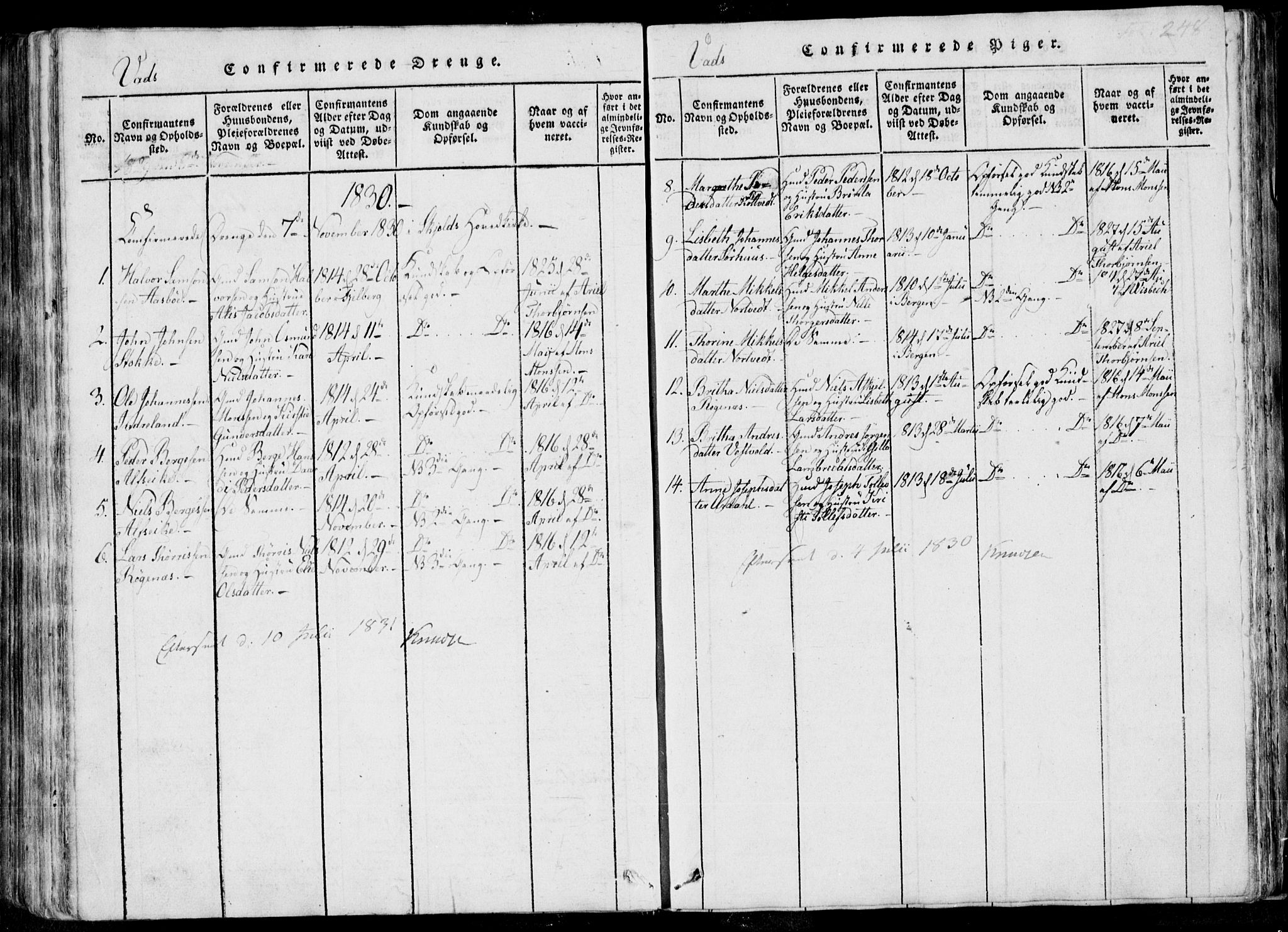 Skjold sokneprestkontor, SAST/A-101847/H/Ha/Haa/L0004: Ministerialbok nr. A 4 /2, 1815-1830, s. 248