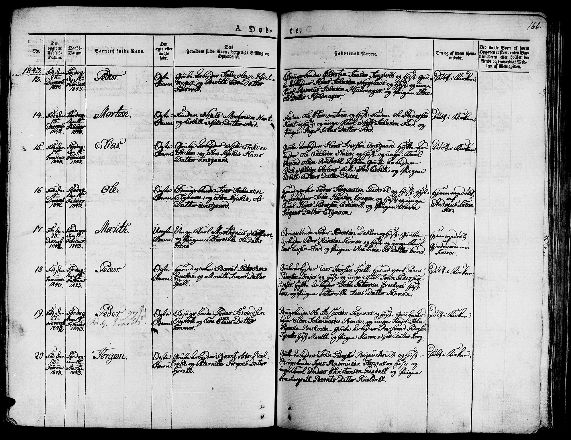 Ministerialprotokoller, klokkerbøker og fødselsregistre - Sør-Trøndelag, SAT/A-1456/681/L0930: Ministerialbok nr. 681A08, 1829-1844, s. 166