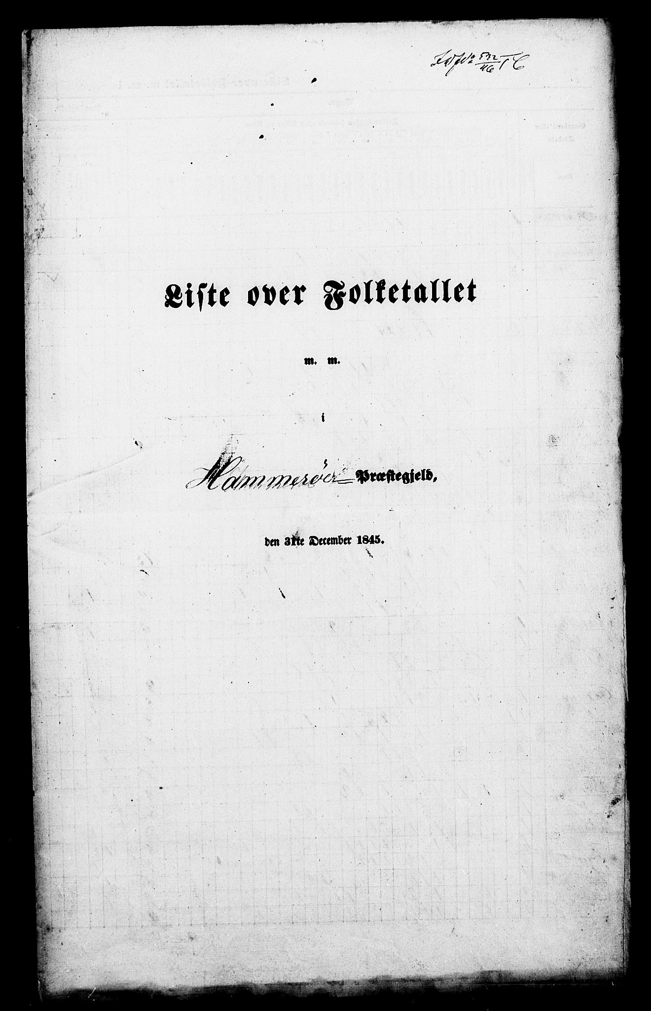 , Folketelling 1845 for 1849P Hamarøy prestegjeld, 1845, s. 2