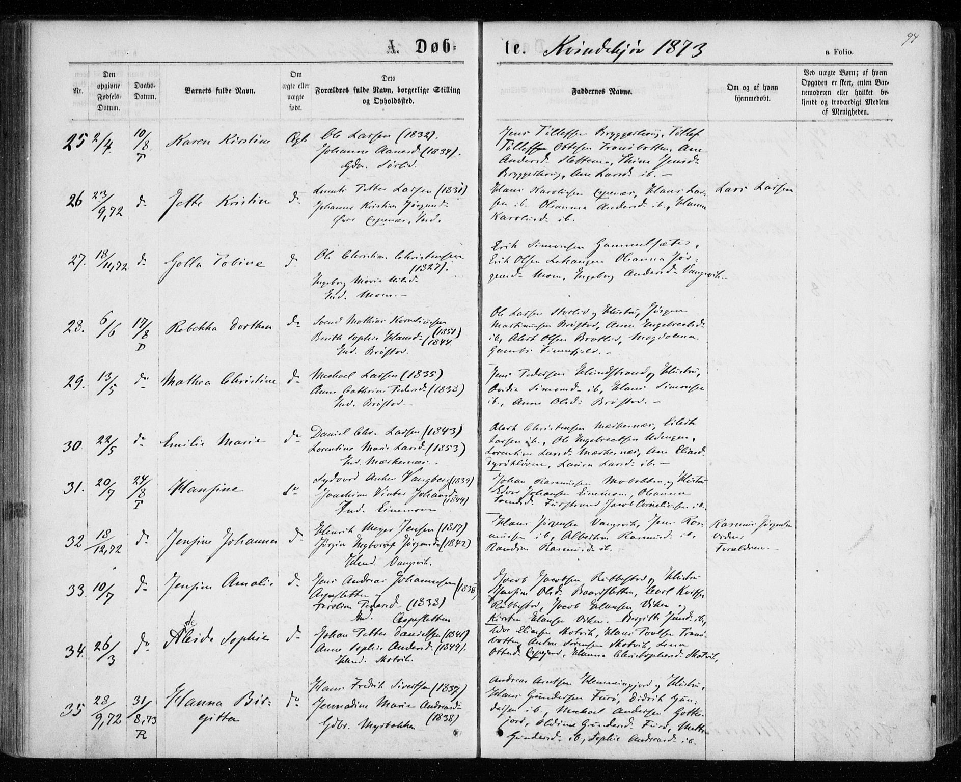 Tranøy sokneprestkontor, AV/SATØ-S-1313/I/Ia/Iaa/L0008kirke: Ministerialbok nr. 8, 1867-1877, s. 94
