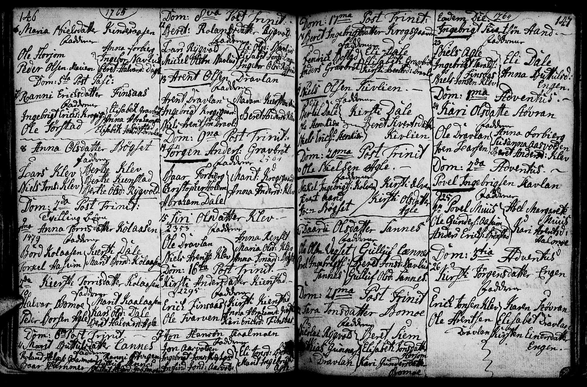 Ministerialprotokoller, klokkerbøker og fødselsregistre - Nord-Trøndelag, AV/SAT-A-1458/749/L0467: Ministerialbok nr. 749A01, 1733-1787, s. 146-147