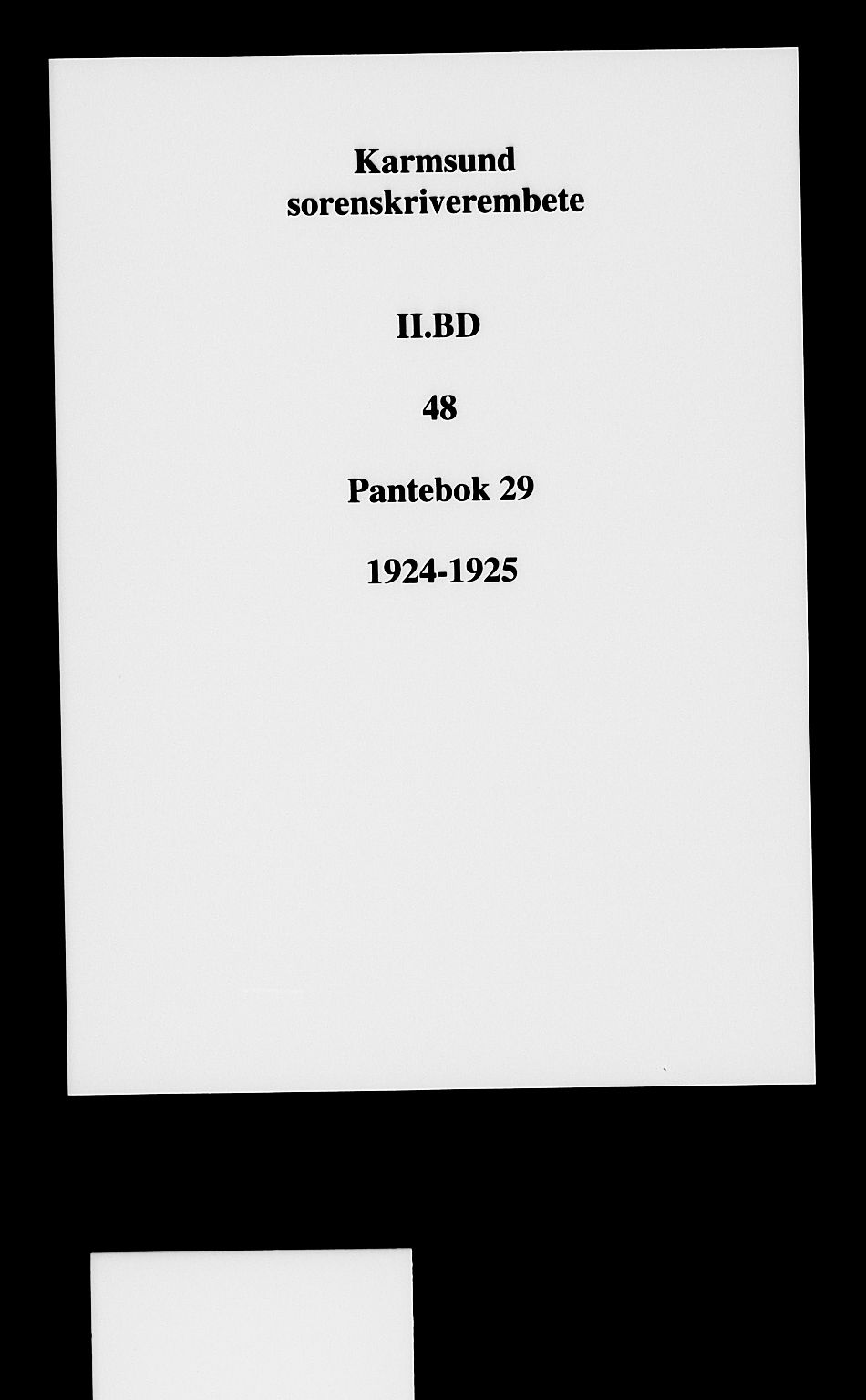 Karmsund sorenskriveri, SAST/A-100311/01/II/IIB/L0048: Pantebok nr. 29, 1924-1925