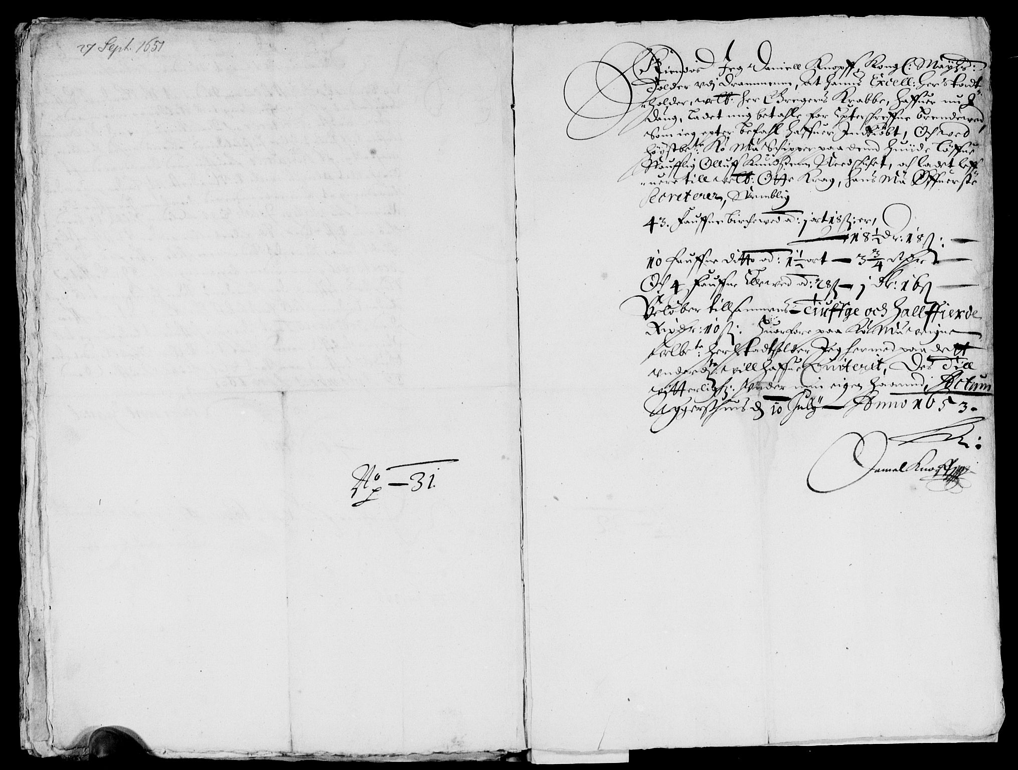 Rentekammeret inntil 1814, Reviderte regnskaper, Lensregnskaper, AV/RA-EA-5023/R/Rb/Rba/L0210: Akershus len, 1652-1653