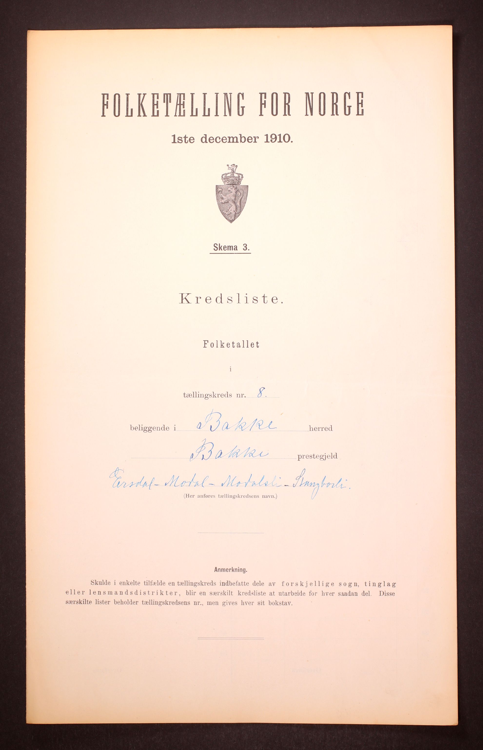 RA, Folketelling 1910 for 1045 Bakke herred, 1910, s. 25