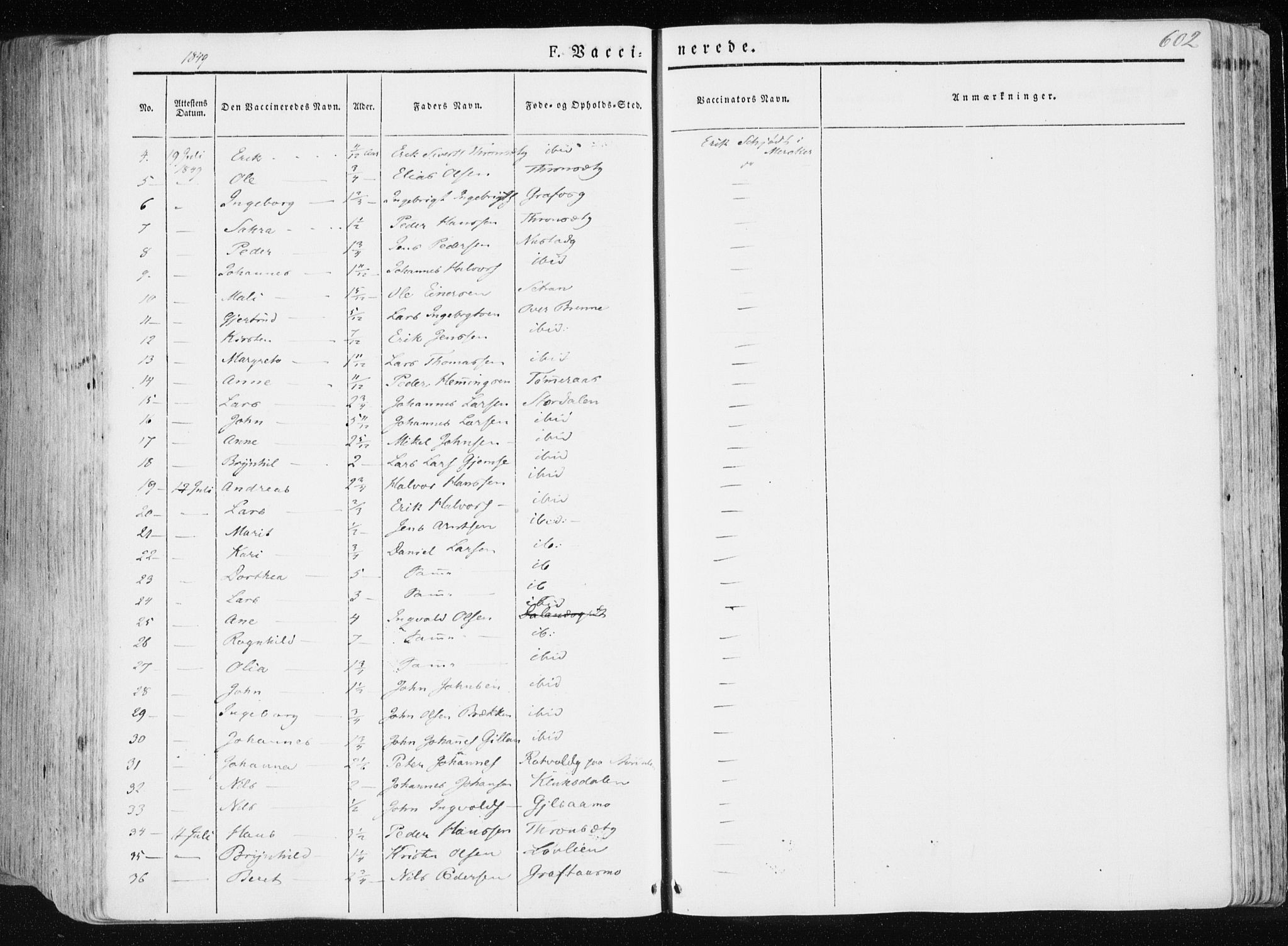 Ministerialprotokoller, klokkerbøker og fødselsregistre - Nord-Trøndelag, SAT/A-1458/709/L0074: Ministerialbok nr. 709A14, 1845-1858, s. 602