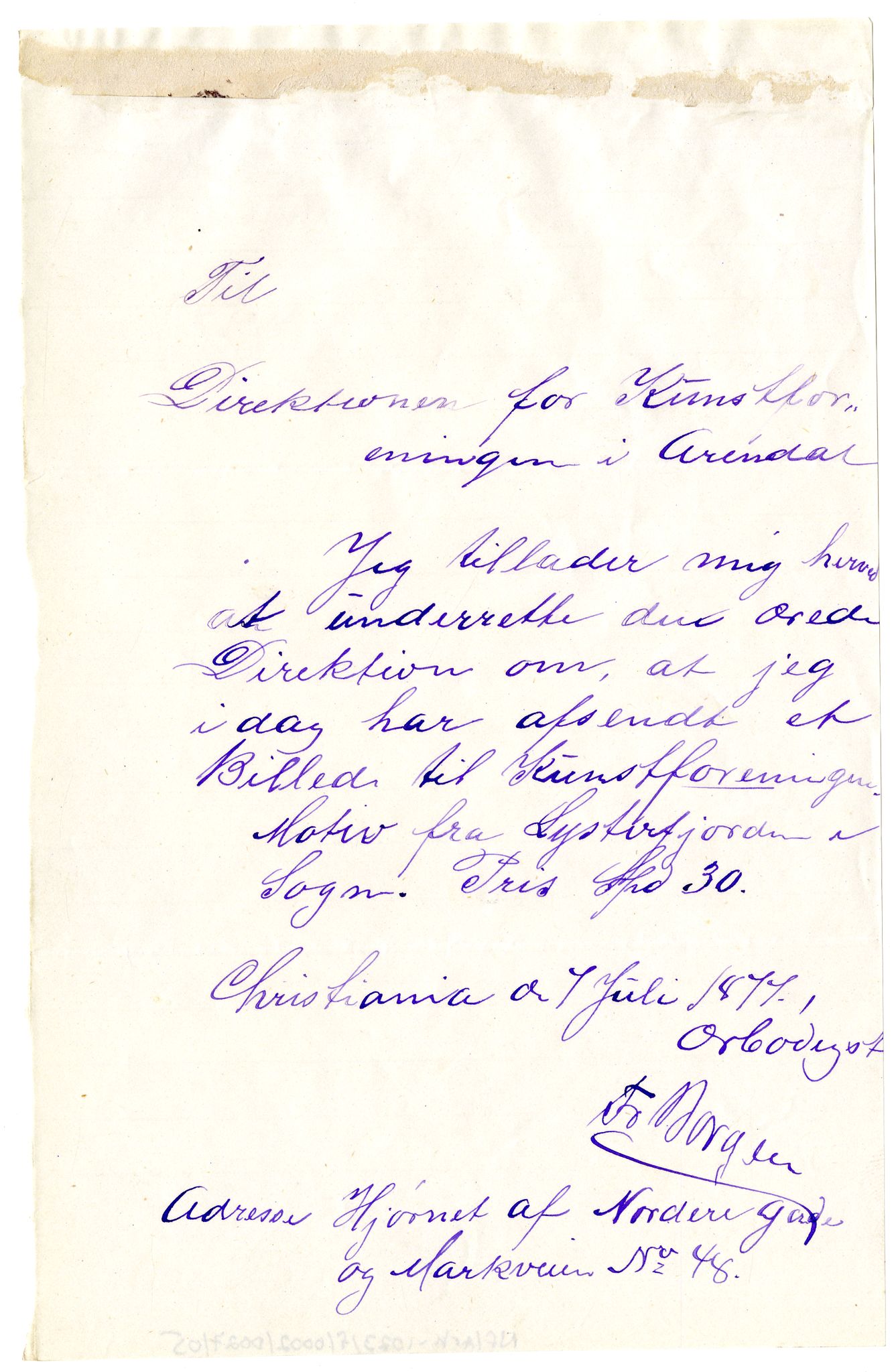 Diderik Maria Aalls brevsamling, NF/Ark-1023/F/L0002: D.M. Aalls brevsamling. B - C, 1799-1889, s. 142