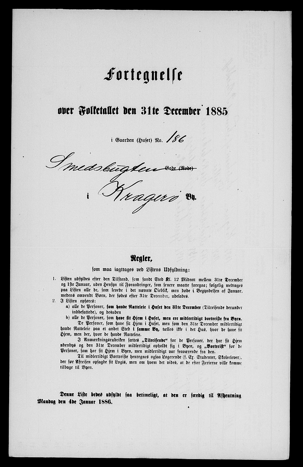 SAKO, Folketelling 1885 for 0801 Kragerø kjøpstad, 1885, s. 252