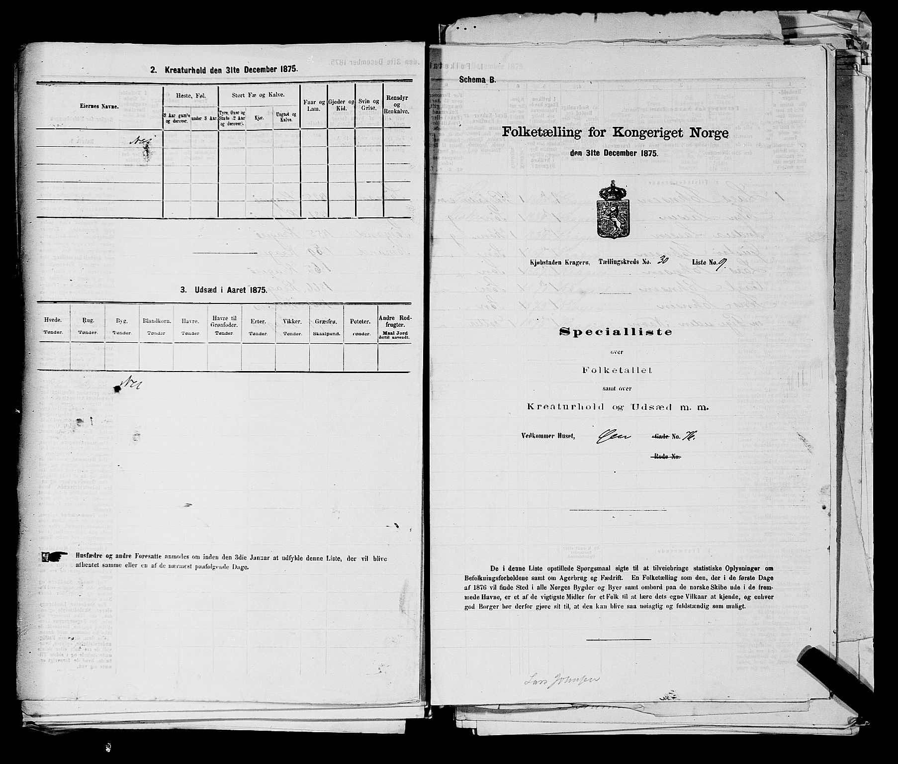 SAKO, Folketelling 1875 for 0801P Kragerø prestegjeld, 1875, s. 675