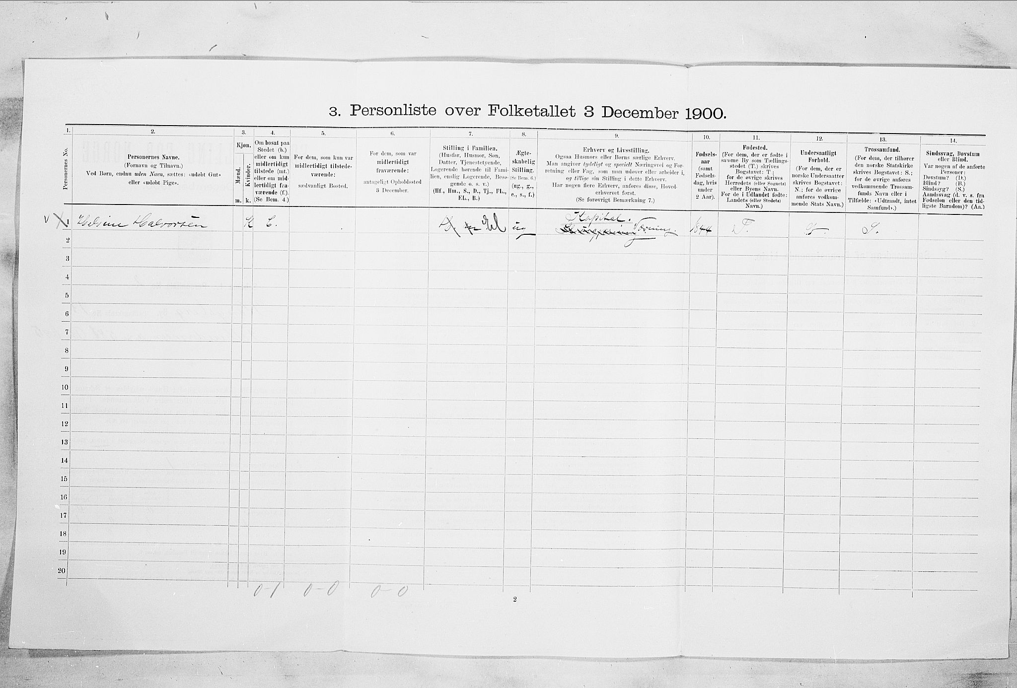 RA, Folketelling 1900 for 0604 Kongsberg kjøpstad, 1900, s. 2259