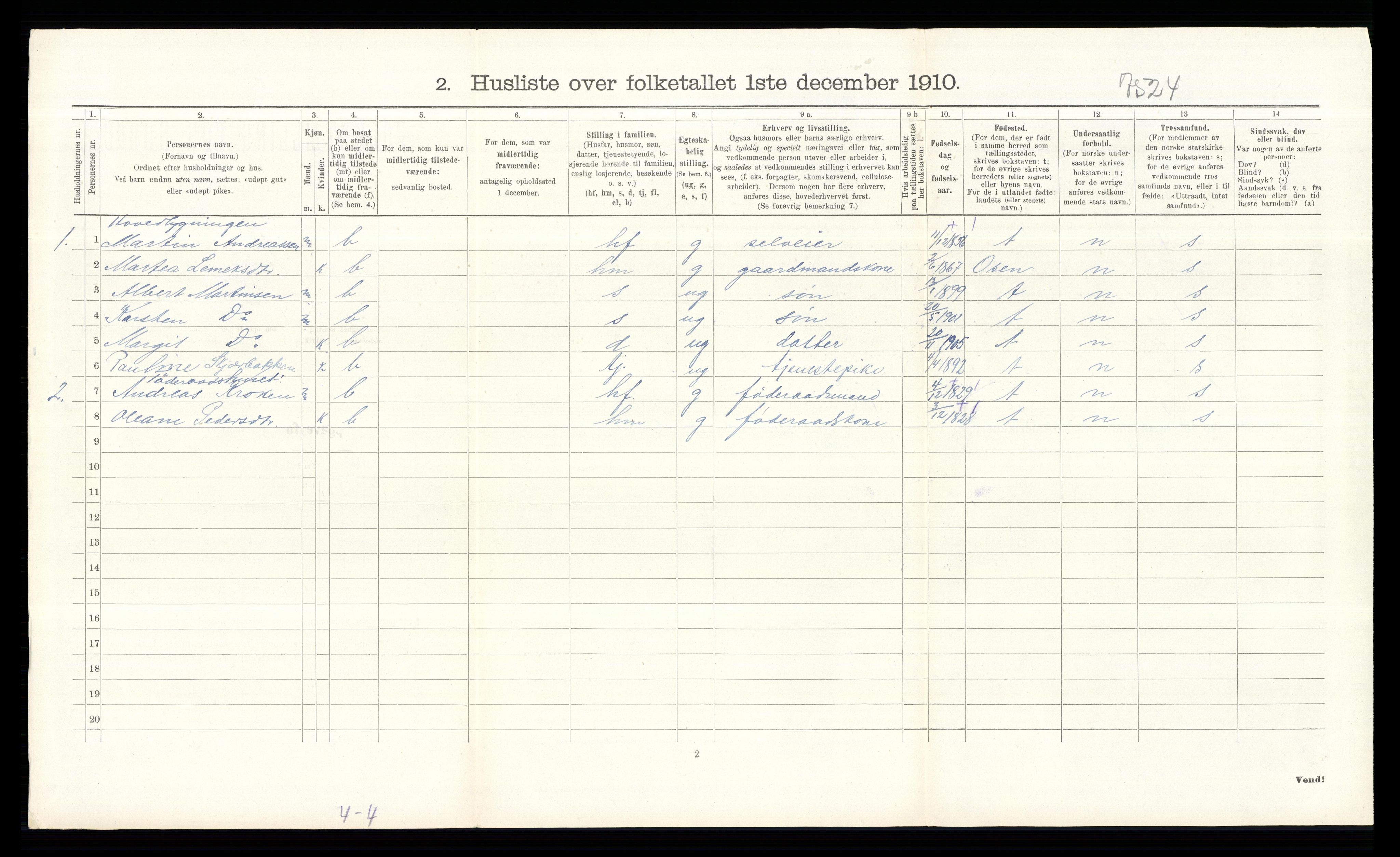 RA, Folketelling 1910 for 0415 Løten herred, 1910, s. 1943
