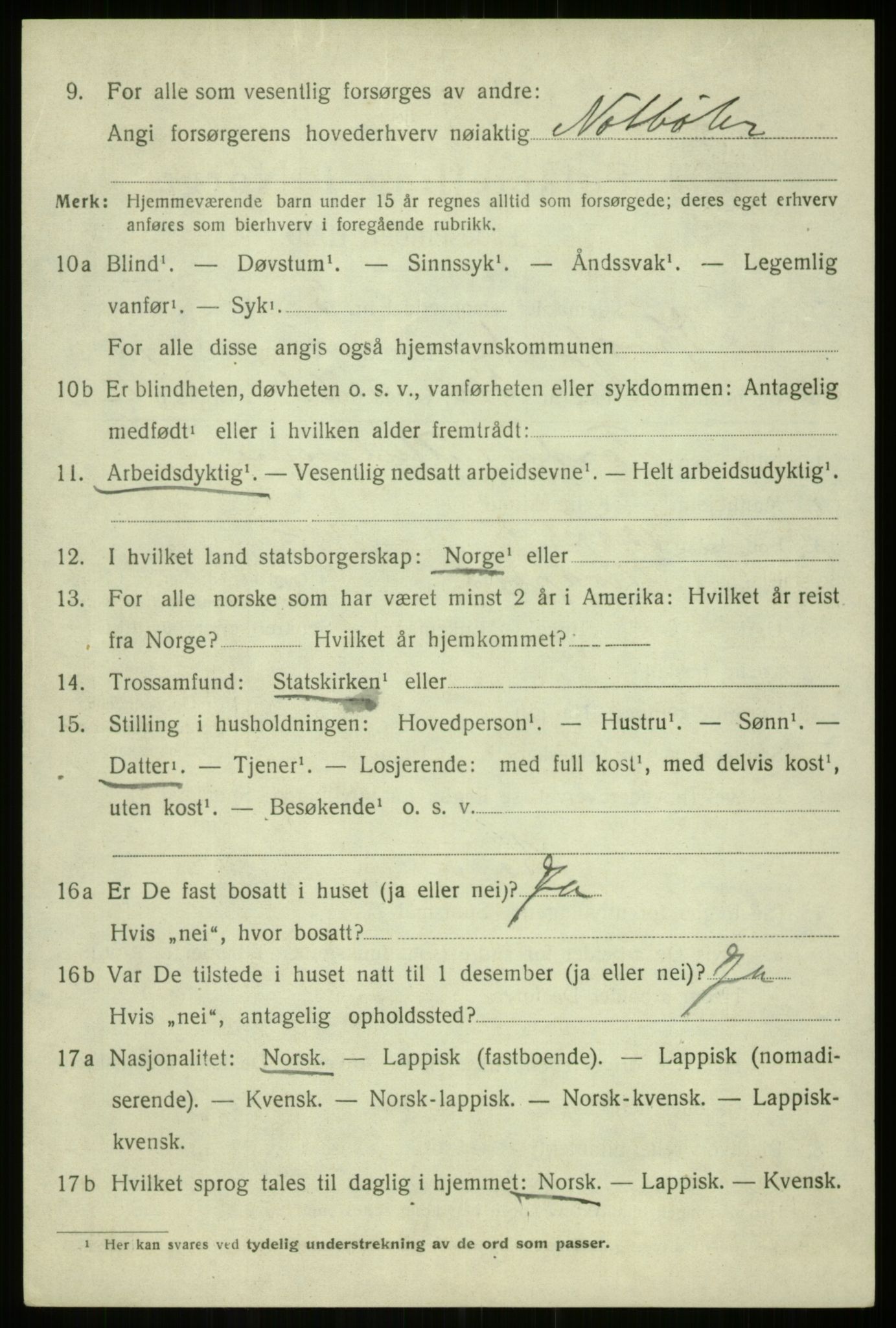 SATØ, Folketelling 1920 for 1911 Kvæfjord herred, 1920, s. 6668