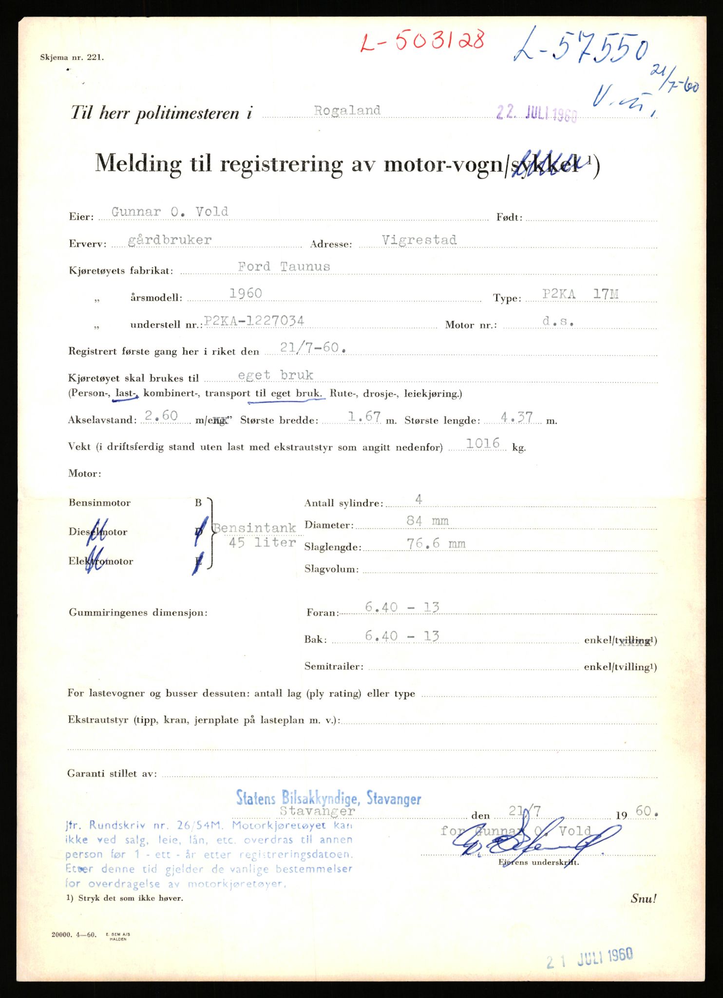 Stavanger trafikkstasjon, AV/SAST-A-101942/0/F/L0057: L-57200 - L-57999, 1930-1971, s. 1105