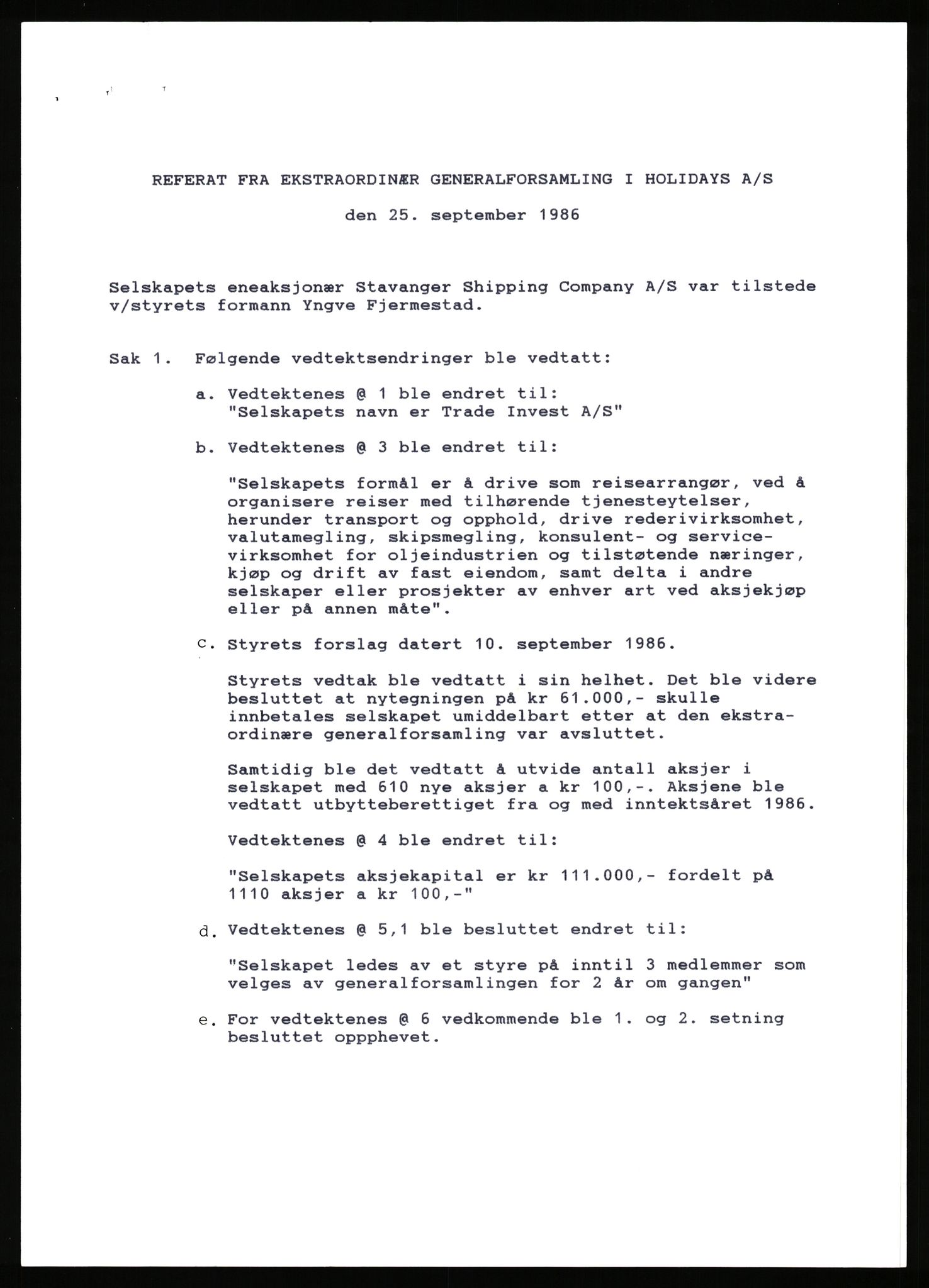 Stavanger byfogd, AV/SAST-A-101408/002/J/Jd/Jde/L0113: Registreringsmeldinger og bilag. Aksjeselskap, 2703-2729, 1985