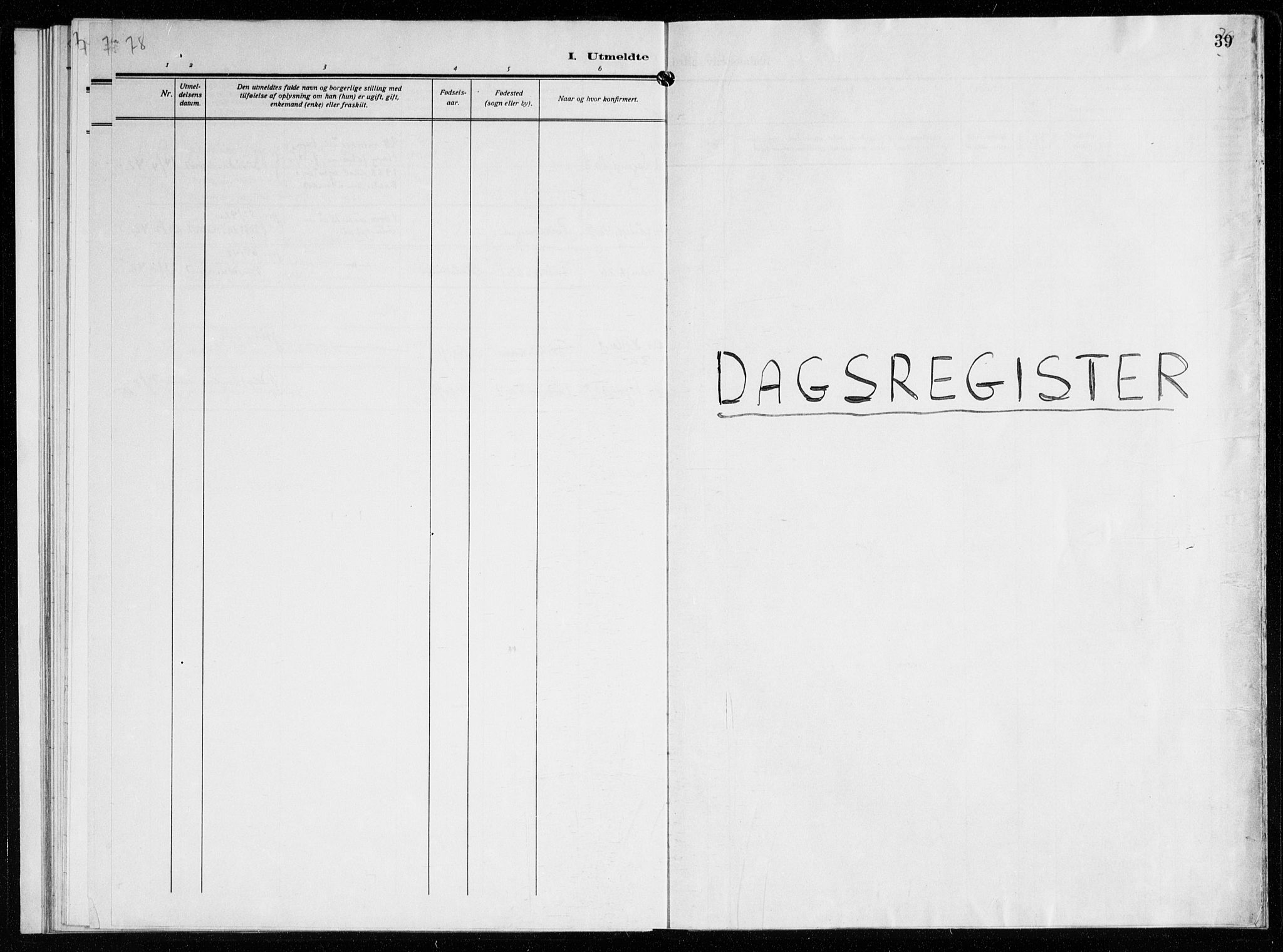 St. Jacob sokneprestembete, AV/SAB-A-78001/H/Haa/L0023: Ministerialbok nr. G 1, 1942-1945, s. 39