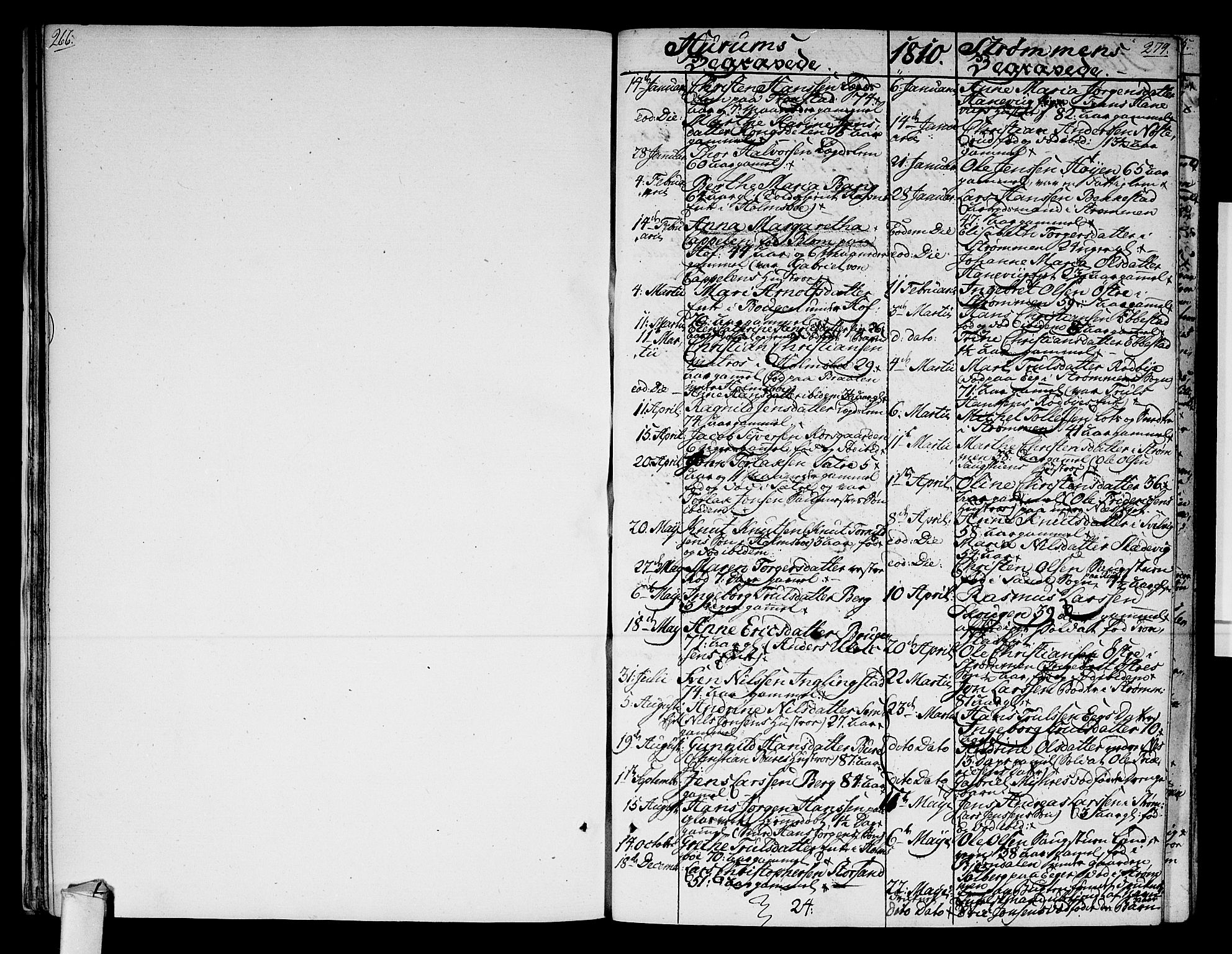 Hurum kirkebøker, AV/SAKO-A-229/F/Fa/L0008: Ministerialbok nr. 8, 1810-1815, s. 278-279