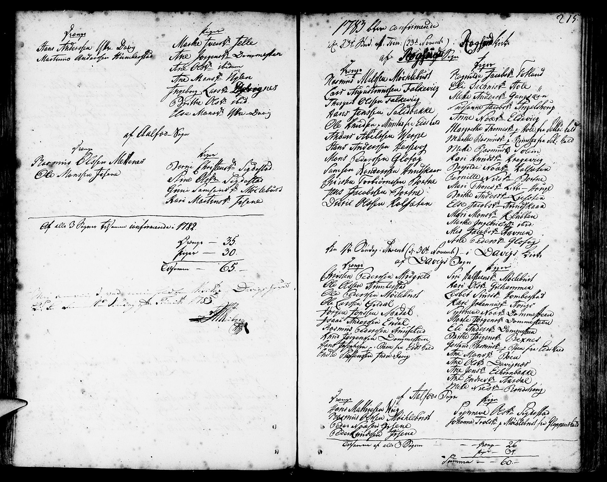 Davik sokneprestembete, AV/SAB-A-79701/H/Haa/Haaa/L0002: Ministerialbok nr. A 2, 1742-1816, s. 215