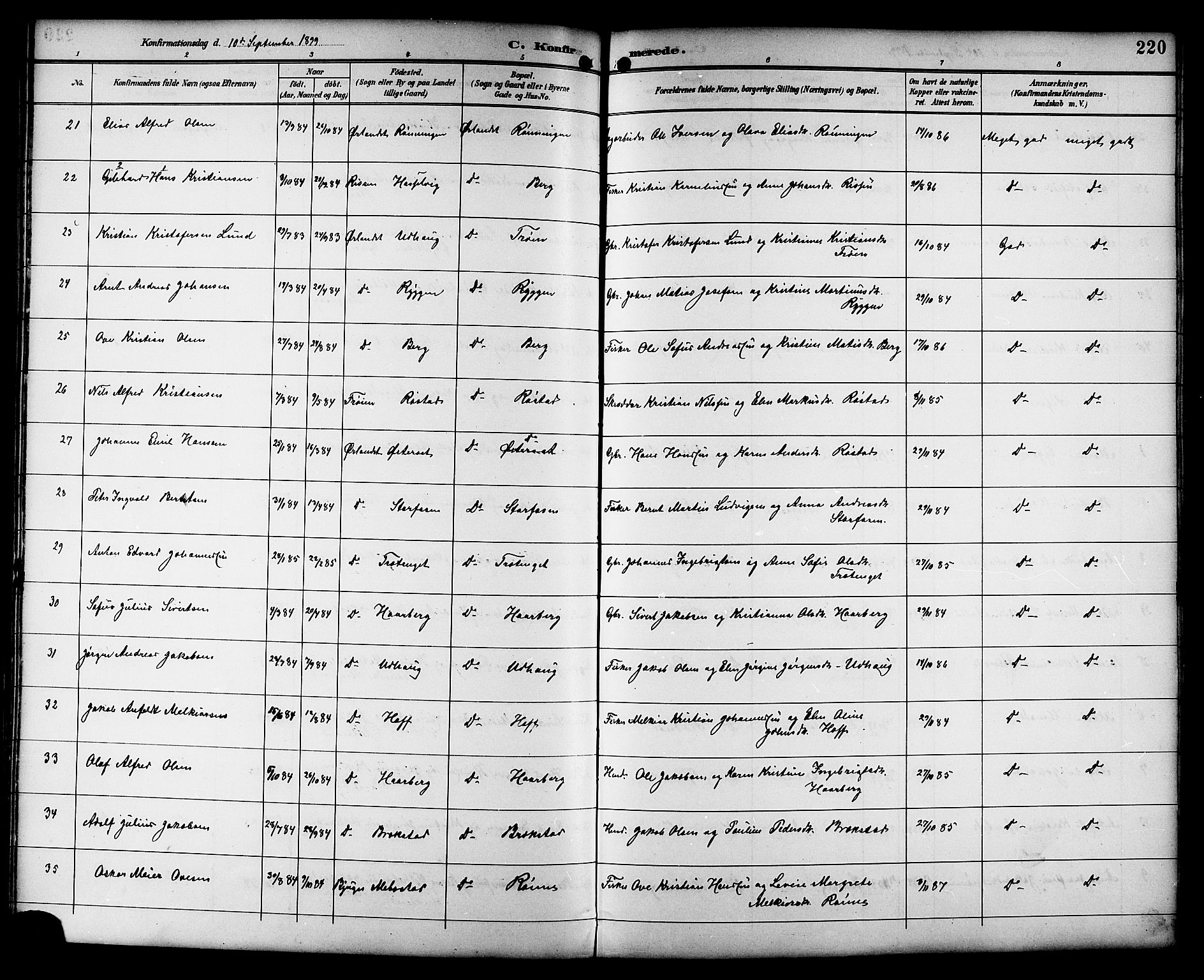 Ministerialprotokoller, klokkerbøker og fødselsregistre - Sør-Trøndelag, AV/SAT-A-1456/659/L0746: Klokkerbok nr. 659C03, 1893-1912, s. 220