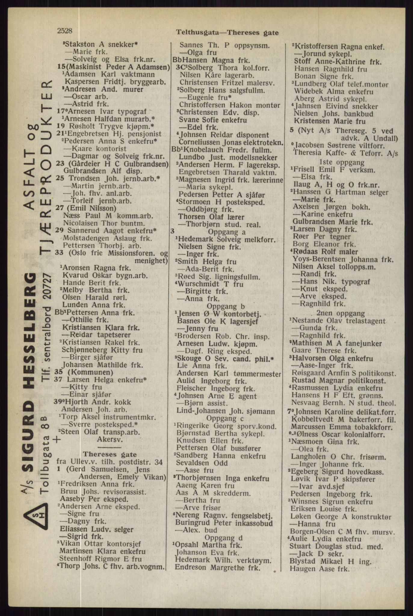 Kristiania/Oslo adressebok, PUBL/-, 1944, s. 2528