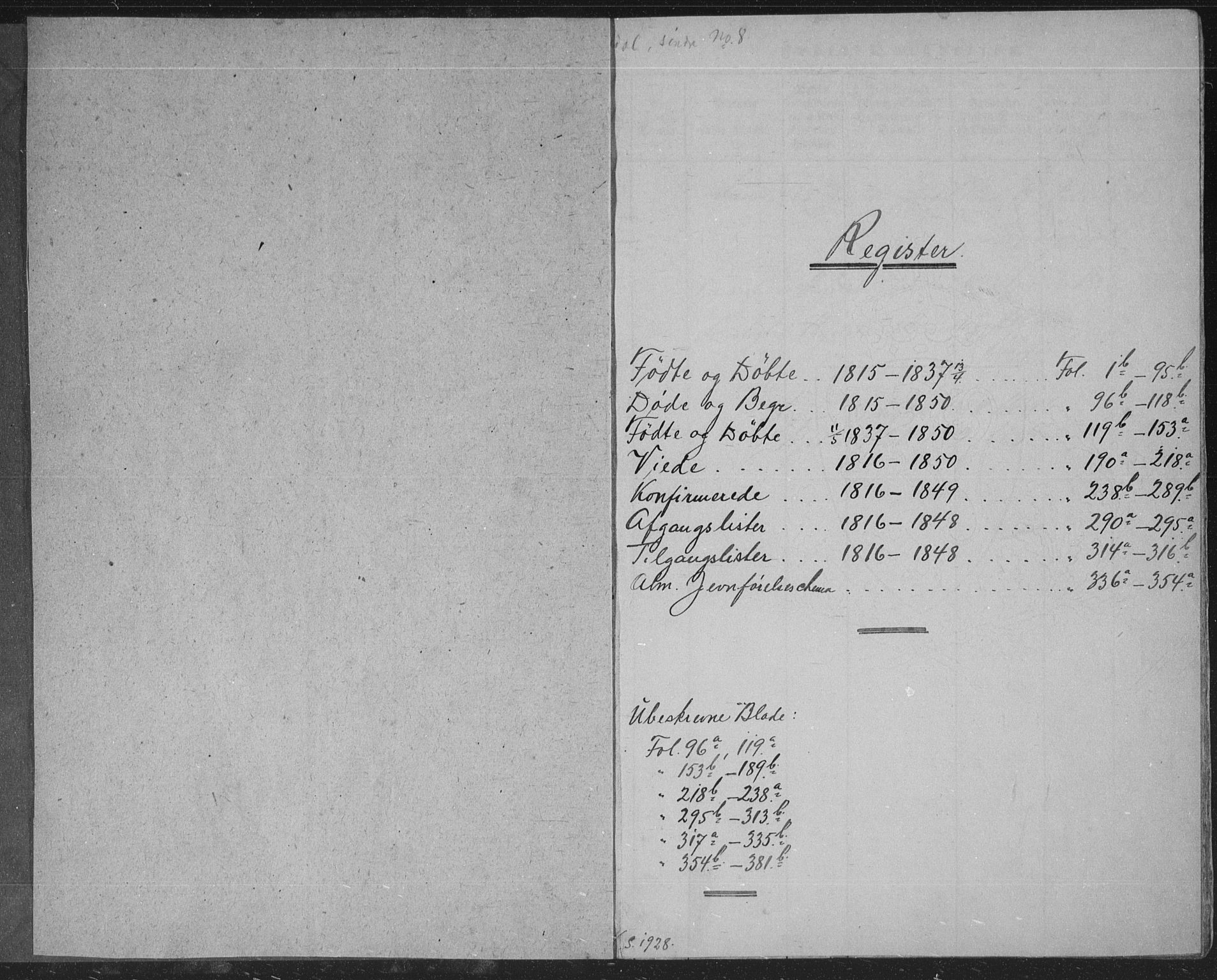 Sør-Audnedal sokneprestkontor, SAK/1111-0039/F/Fb/Fba/L0001: Klokkerbok nr. B 1, 1815-1850