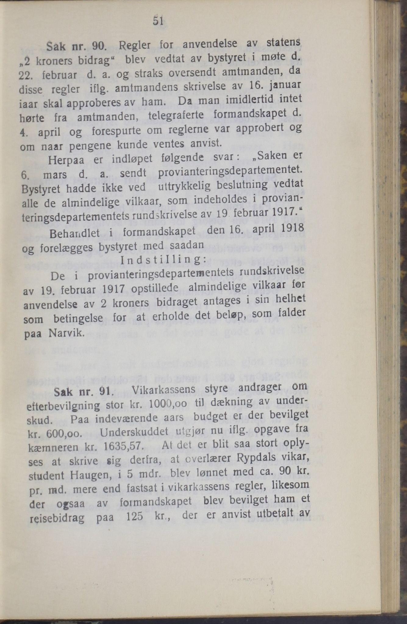 Narvik kommune. Formannskap , AIN/K-18050.150/A/Ab/L0008: Møtebok, 1918