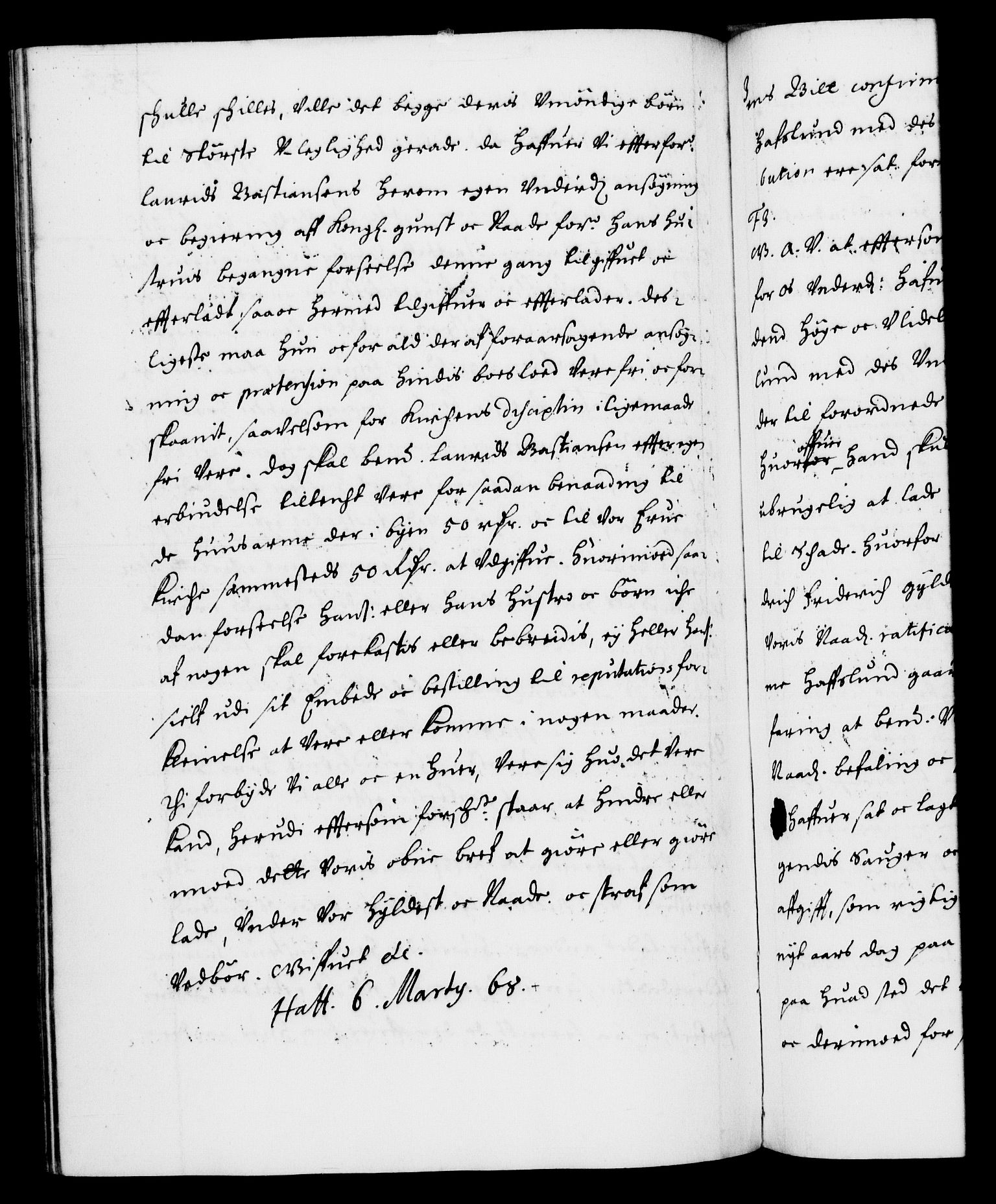 Danske Kanselli 1572-1799, AV/RA-EA-3023/F/Fc/Fca/Fcaa/L0010: Norske registre (mikrofilm), 1660-1670, s. 733b