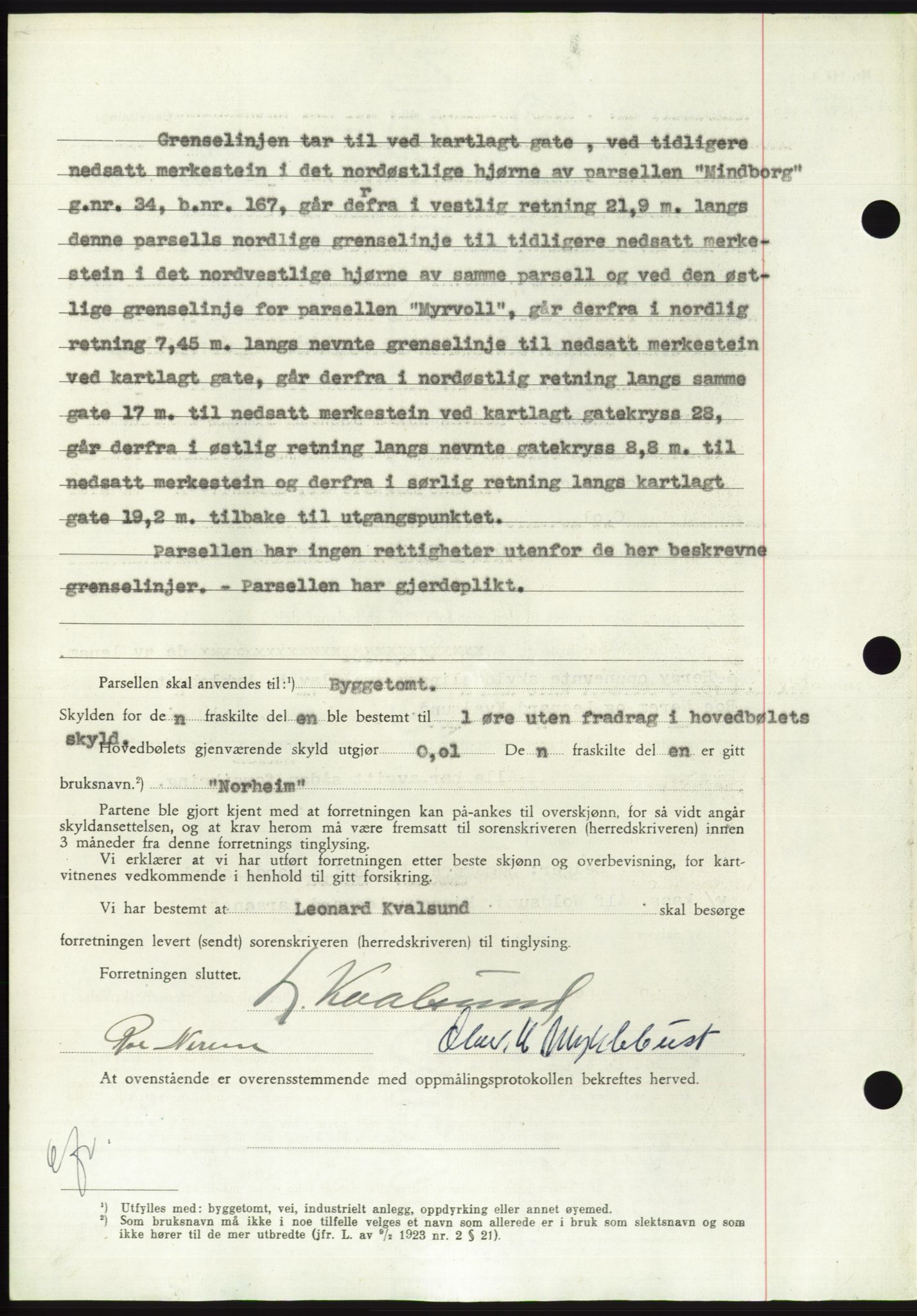 Søre Sunnmøre sorenskriveri, AV/SAT-A-4122/1/2/2C/L0085: Pantebok nr. 11A, 1949-1949, Dagboknr: 1703/1949