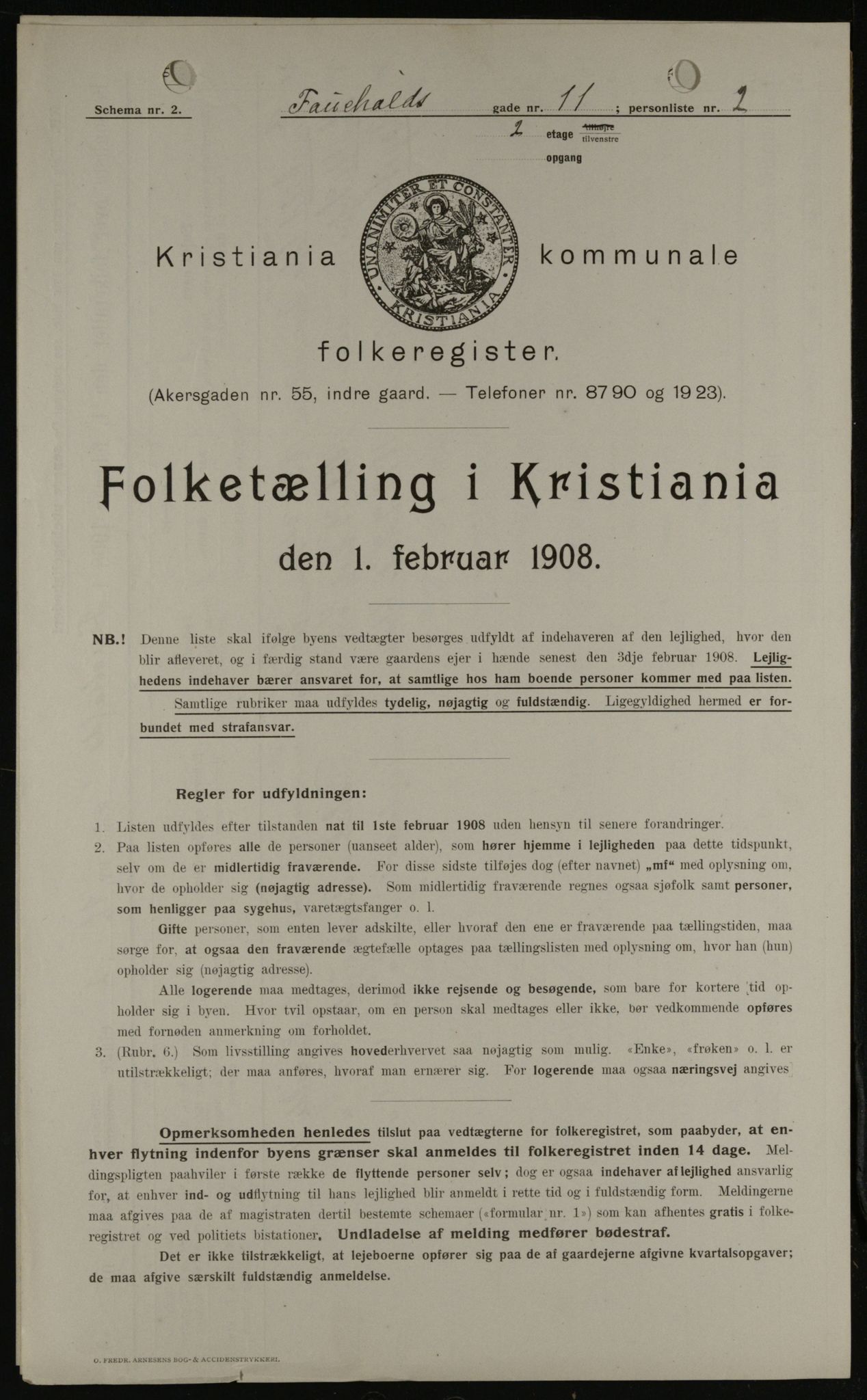 OBA, Kommunal folketelling 1.2.1908 for Kristiania kjøpstad, 1908, s. 21781