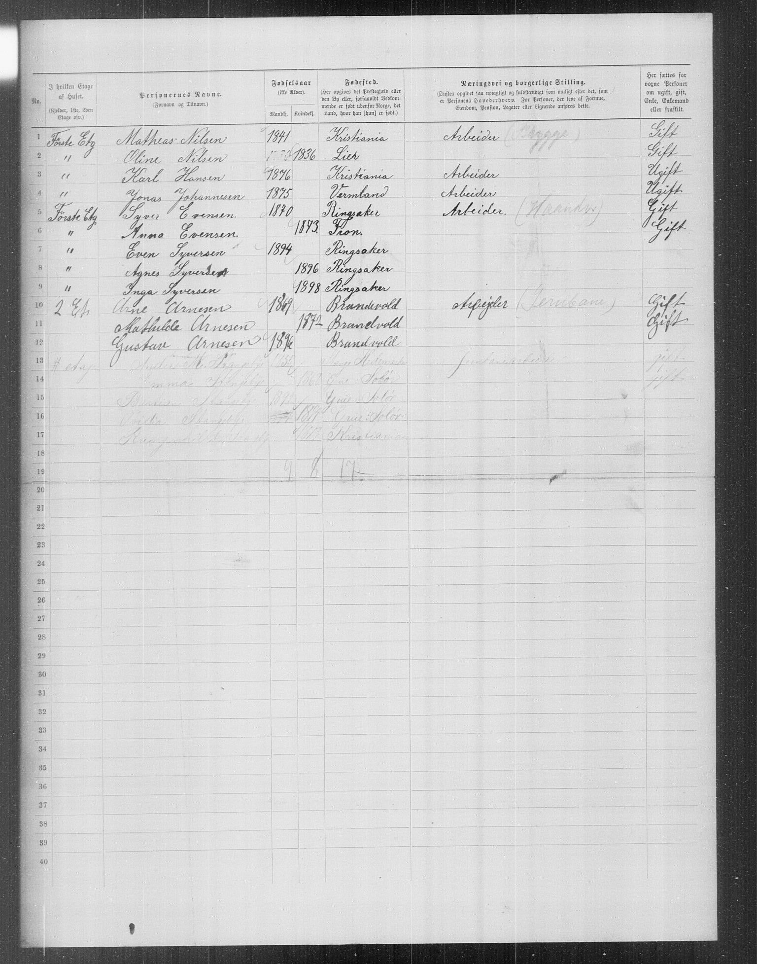 OBA, Kommunal folketelling 31.12.1899 for Kristiania kjøpstad, 1899, s. 13766